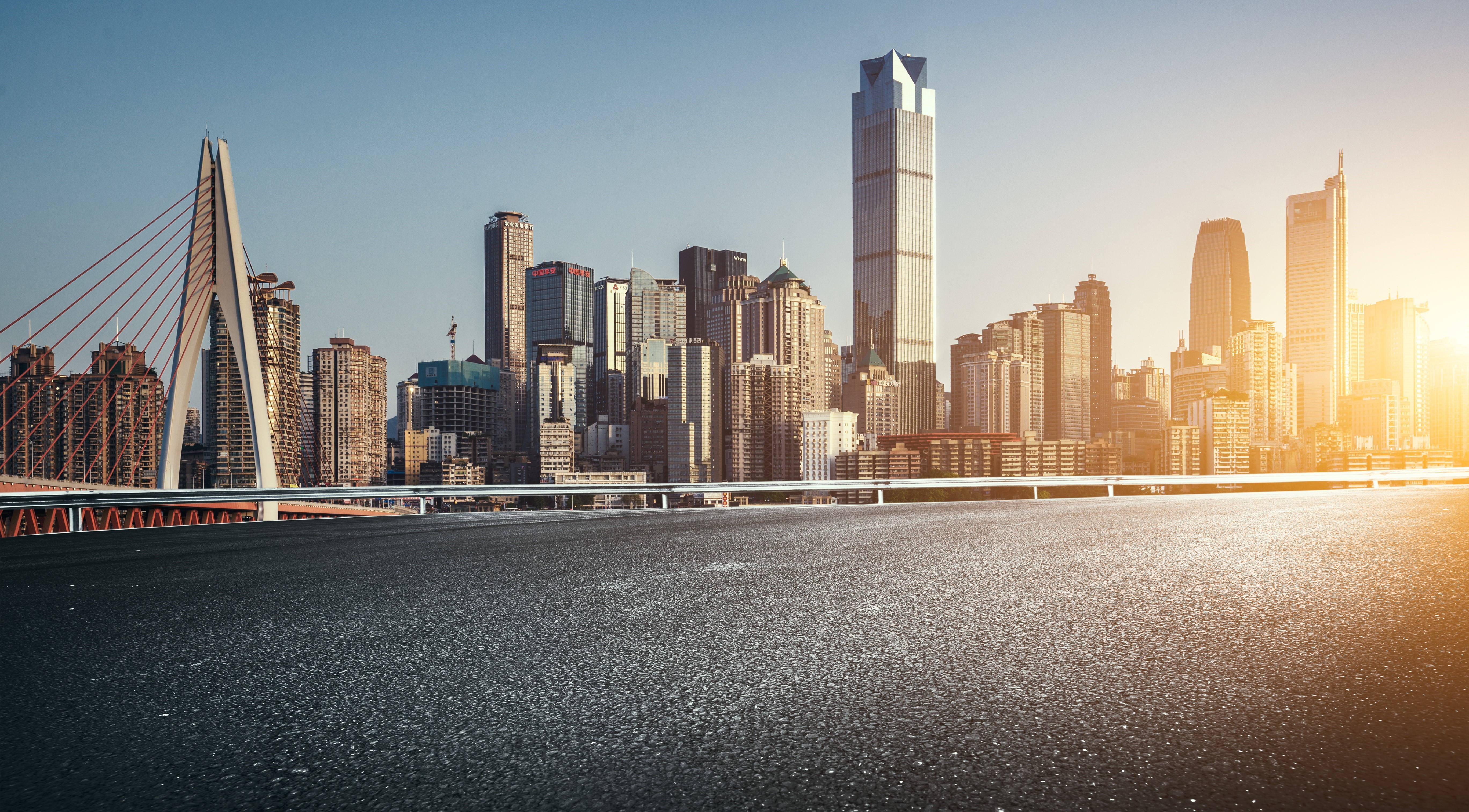Chongqing Cityscape with Bridge and Skyscrapers HD Wallpaper