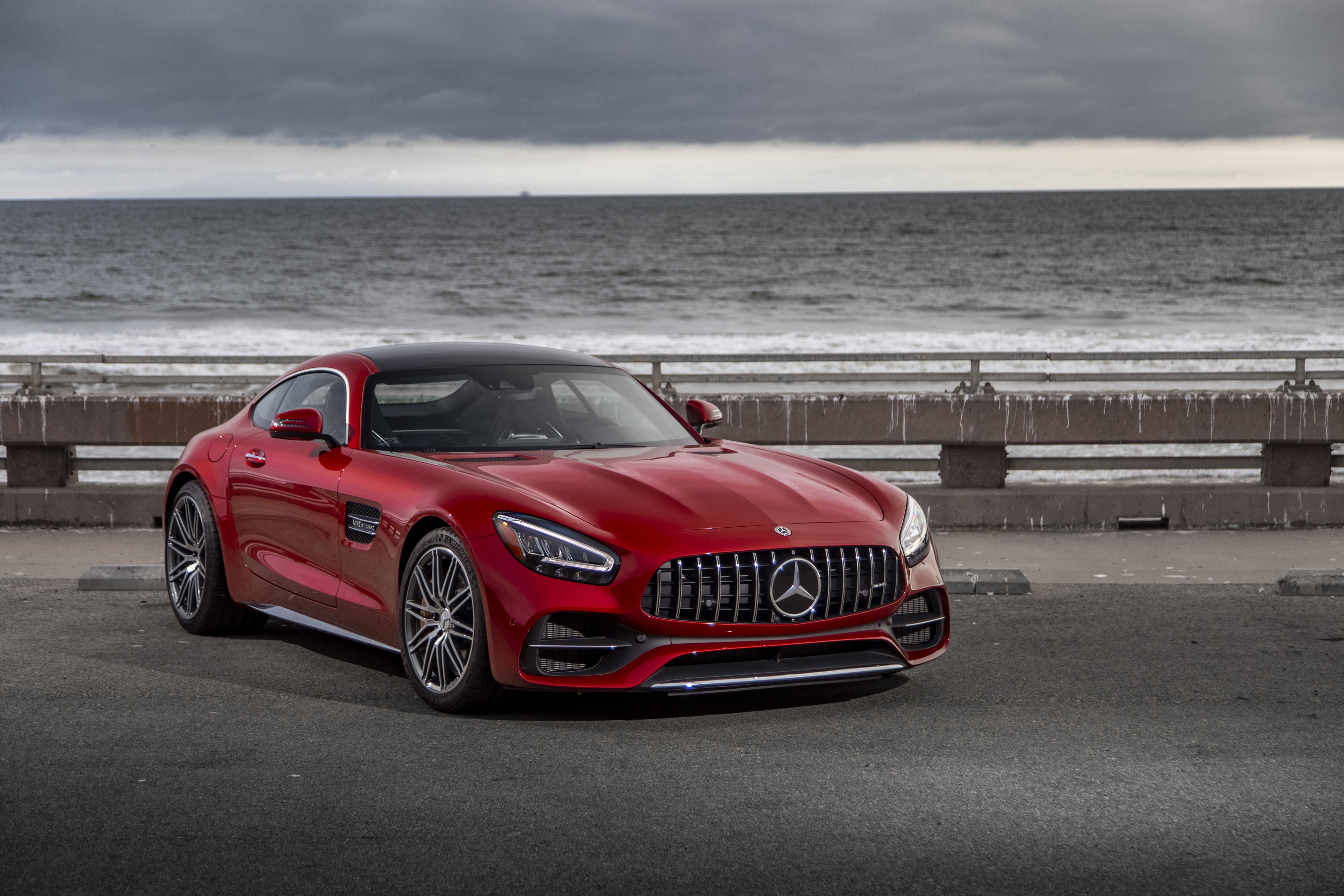 Red 2020 Mercedes-Benz AMG GT C Coupe HD Wallpaper