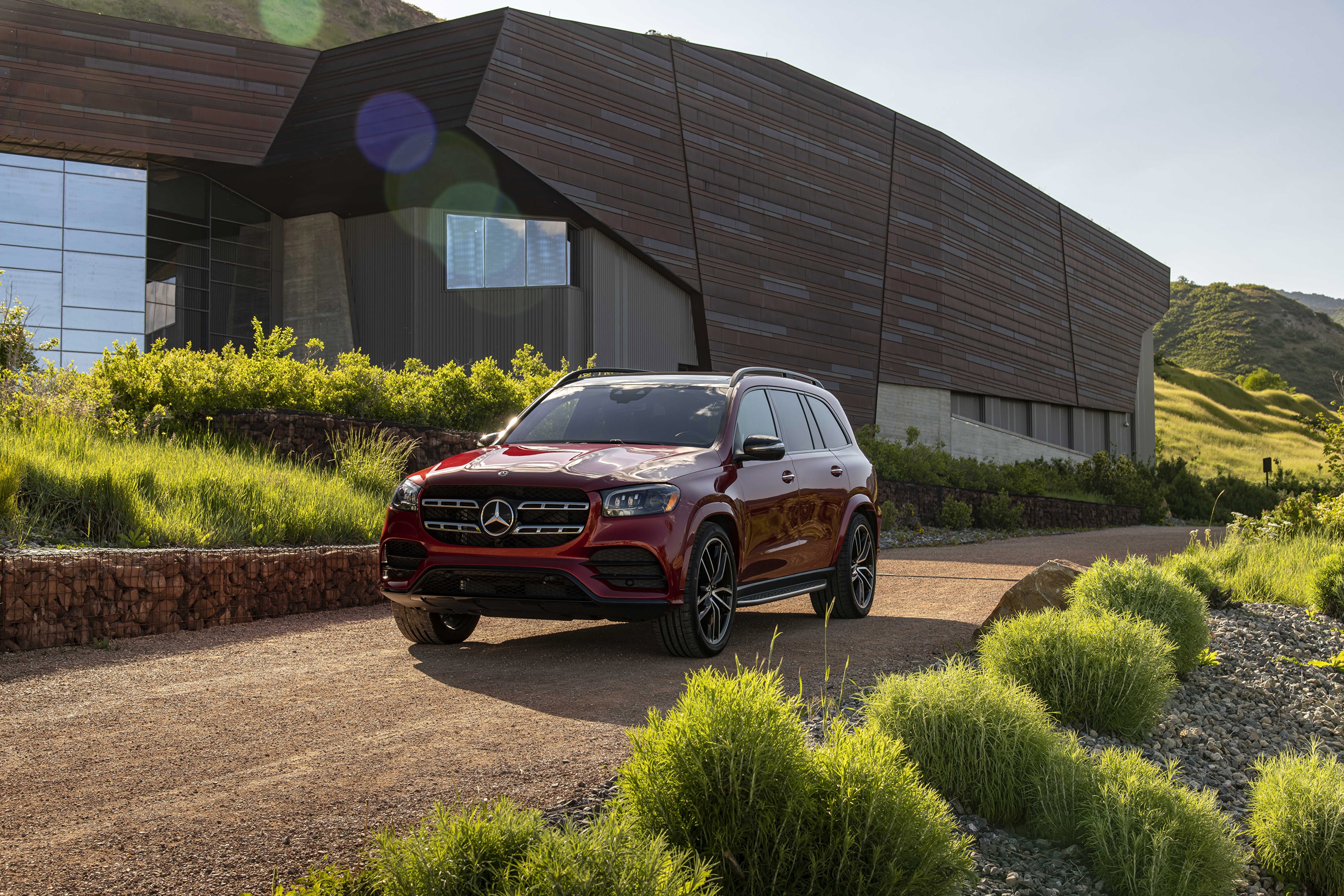 Red 2020 Mercedes-Benz GLS 580 4MATIC AMG Line HD Wallpaper