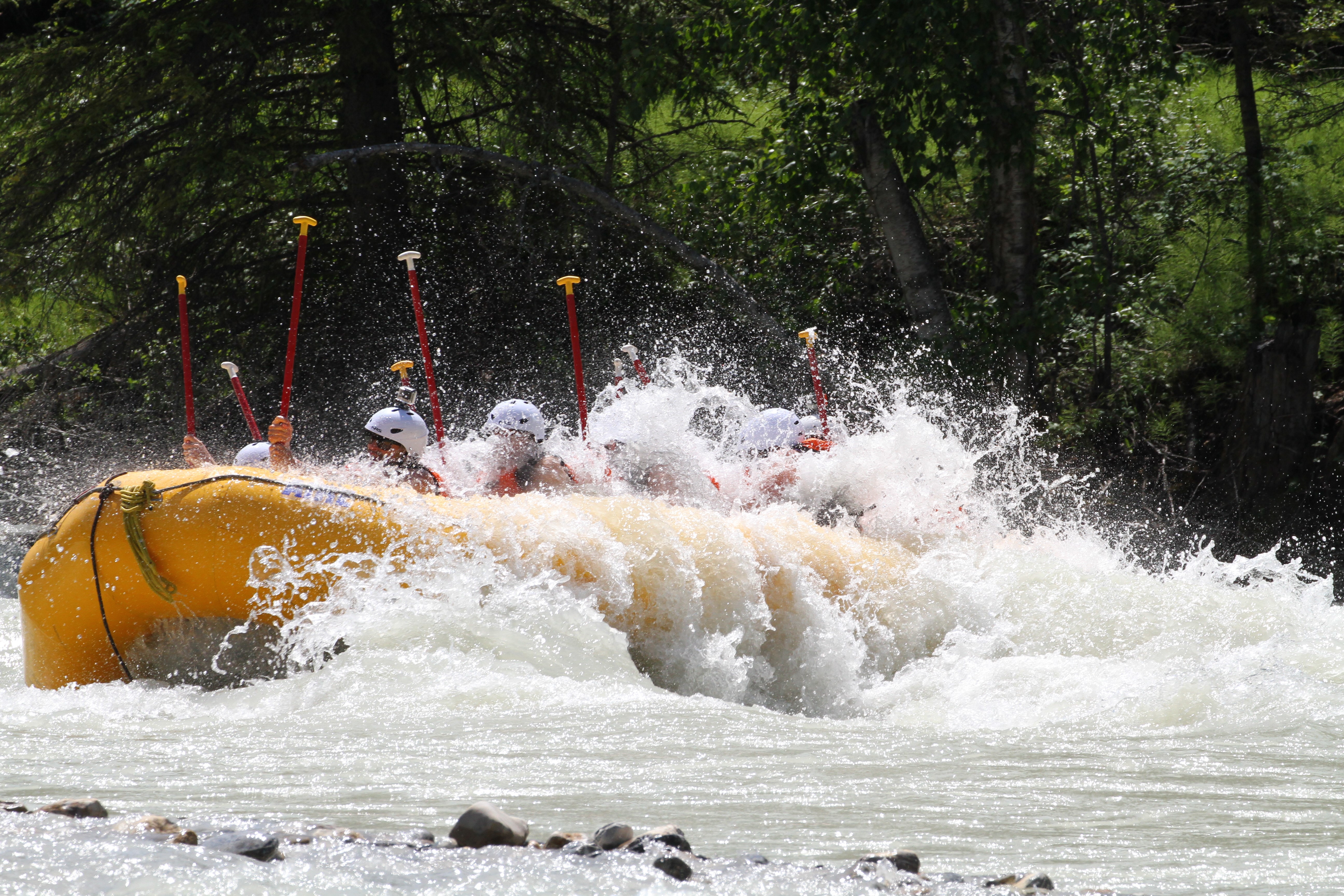Rafting on Fraser River in British Columbia, Canada HD Wallpaper