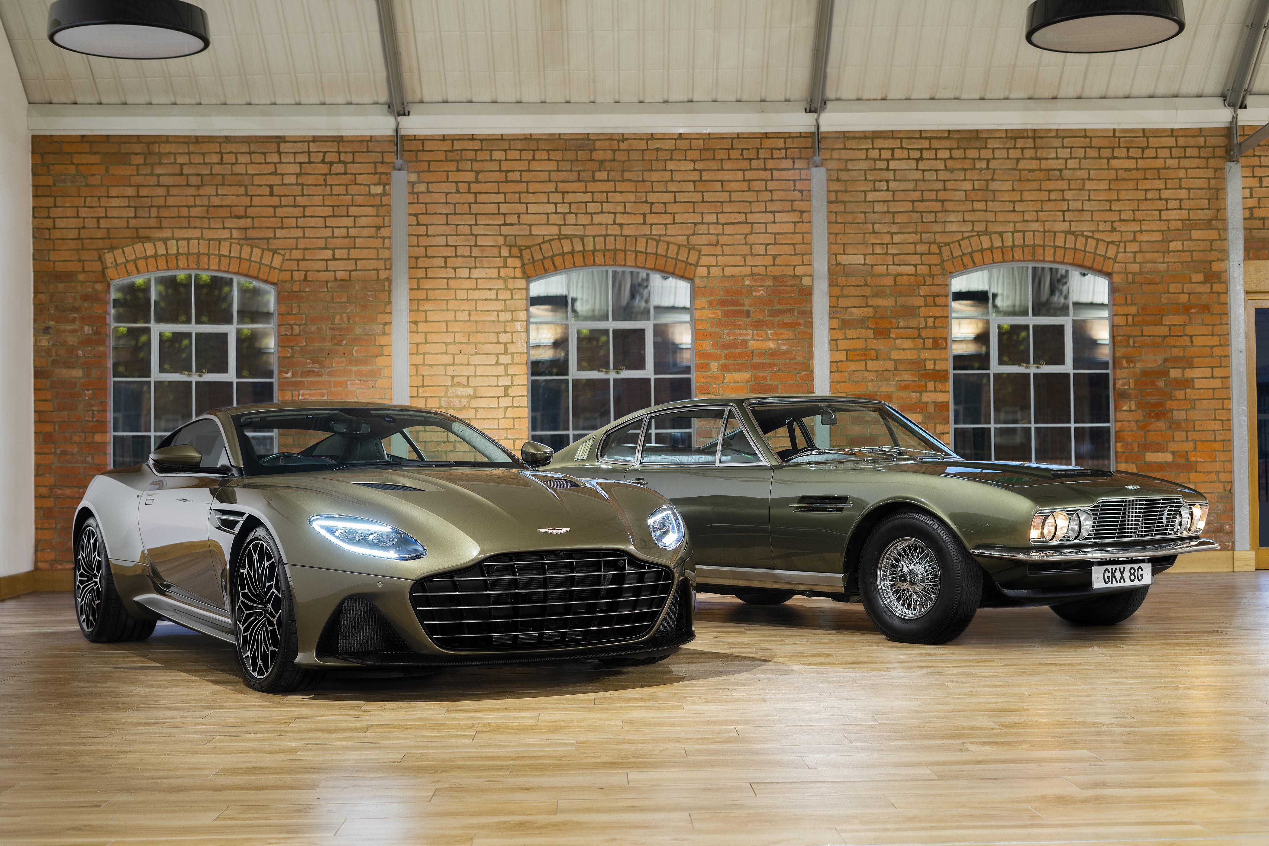 Aston Martin DBS Superleggera and classic Aston Martin HD Wallpaper