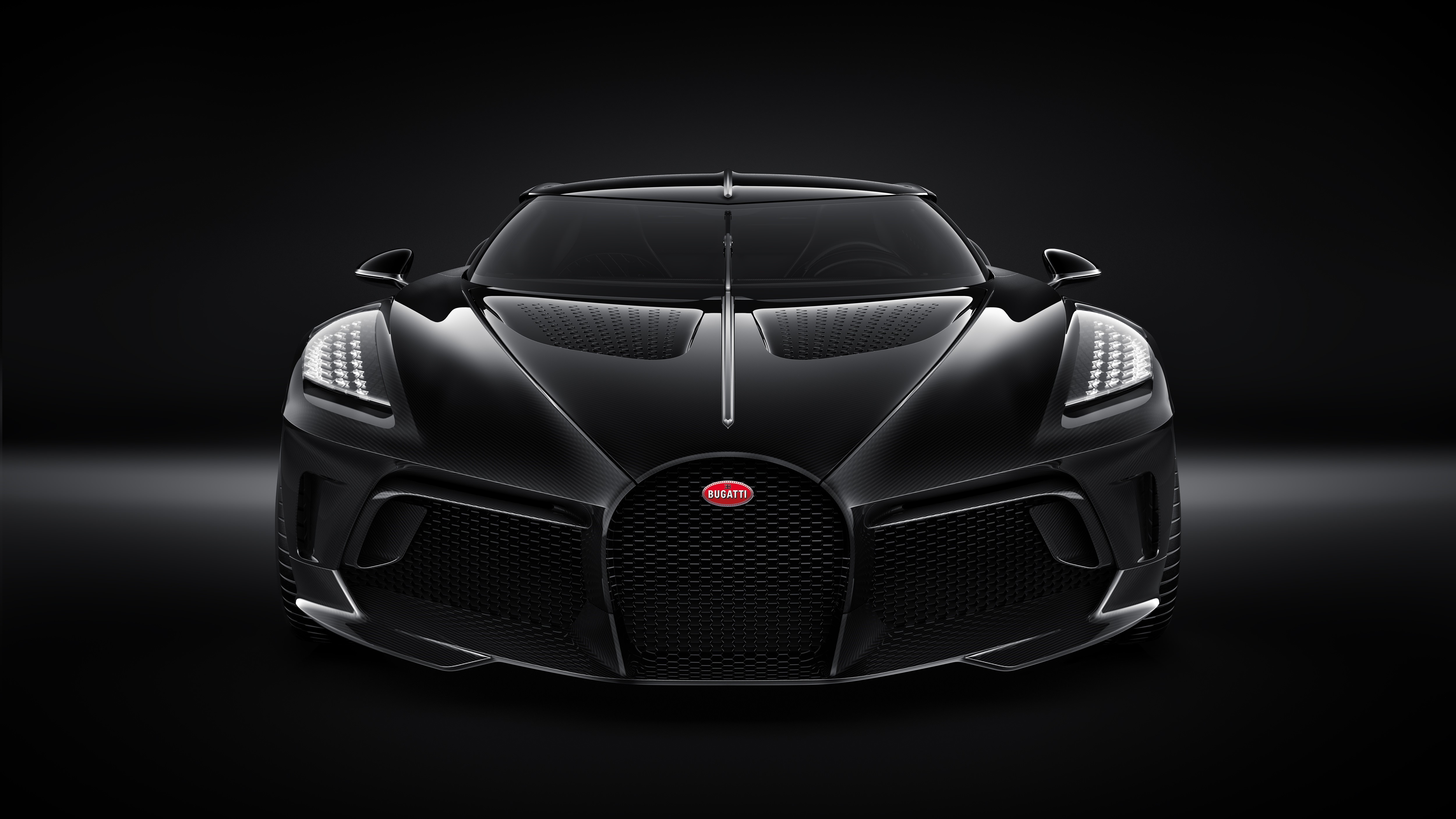 Bugatti La Voiture Noire Front View HD Wallpaper
