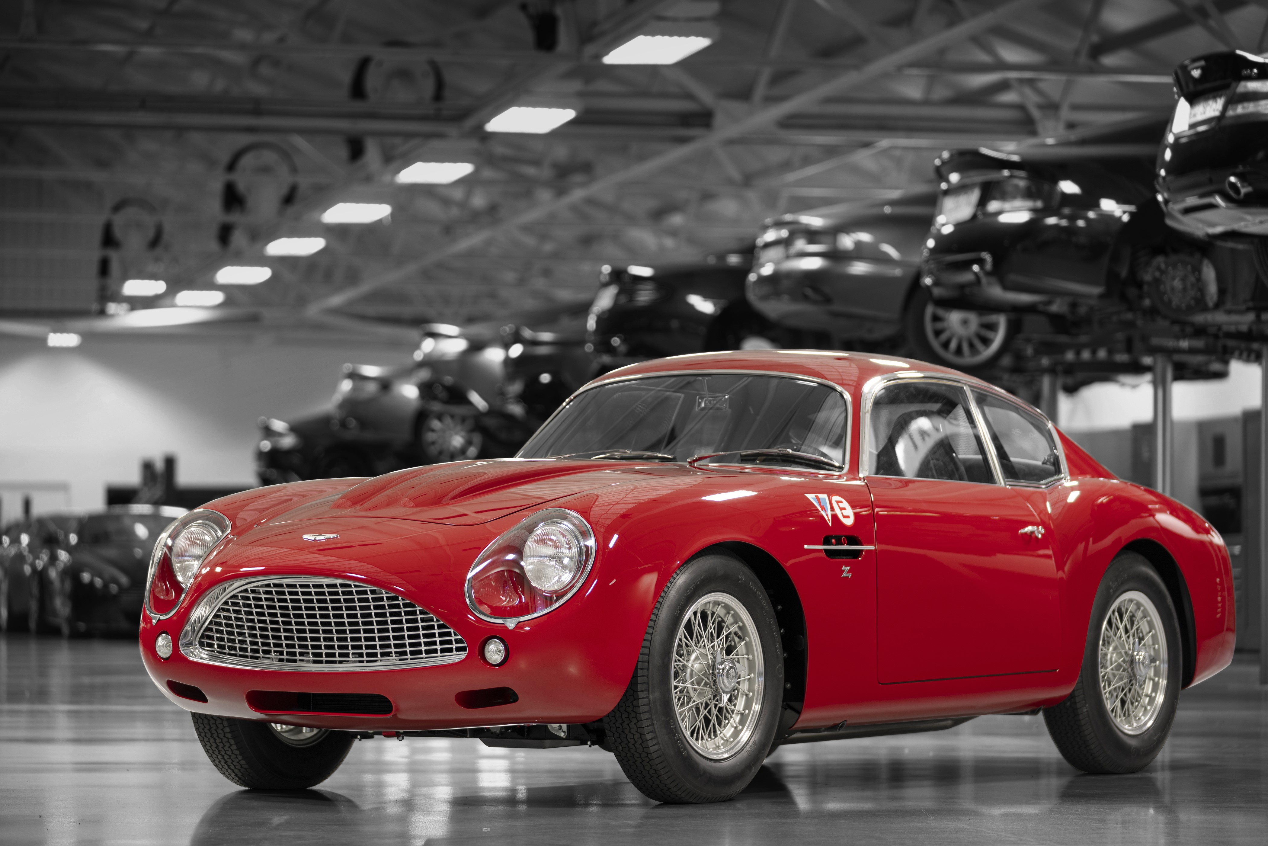 Red 2019 Aston Martin DB4 GTZ Continuation Zagato HD Wallpaper