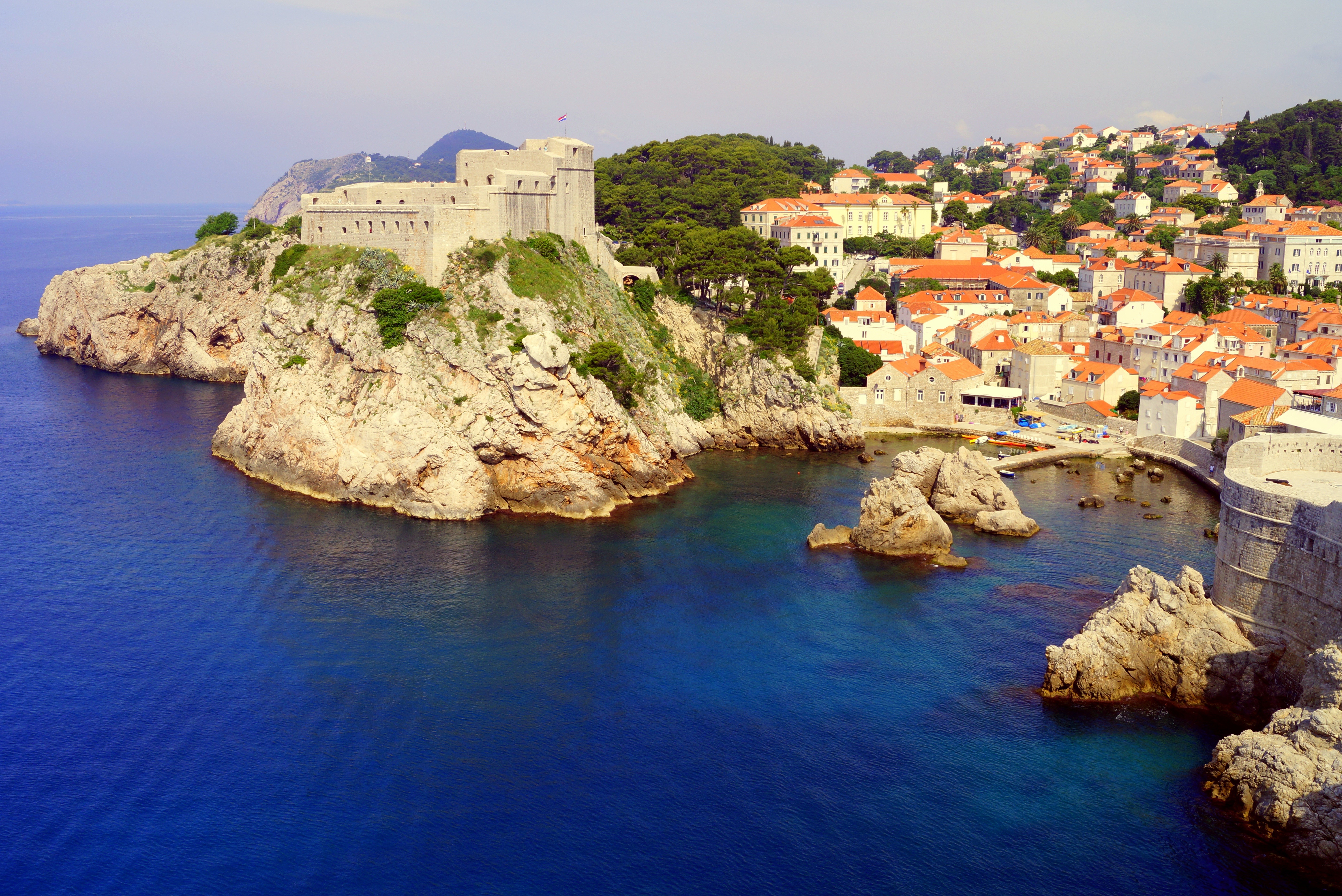Dubrovnik Castle and Old Town on the Coast of Croatia HD Wallpaper