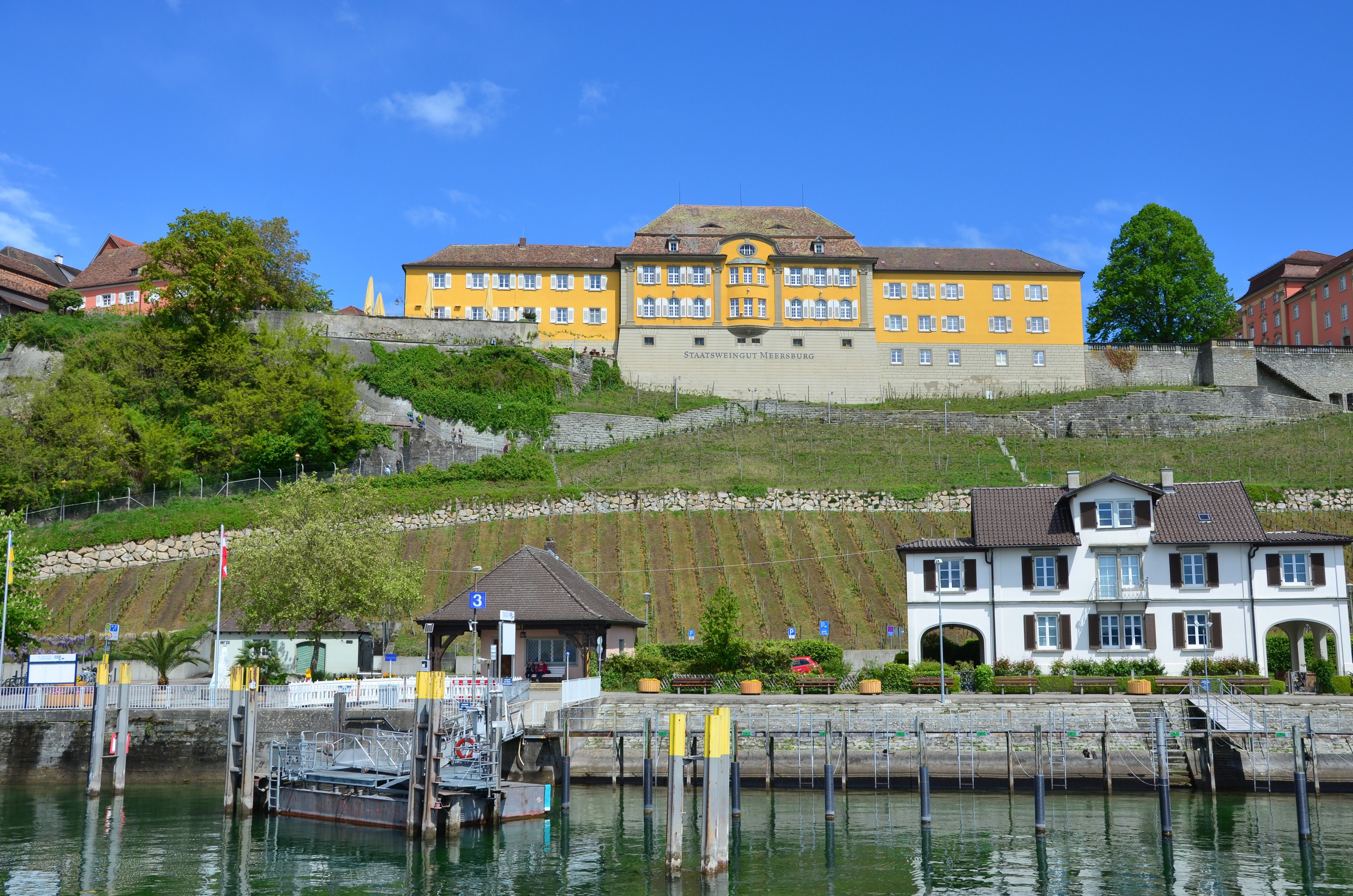 Staatweingut Meersburg Castle on Lake Constance HD Wallpaper