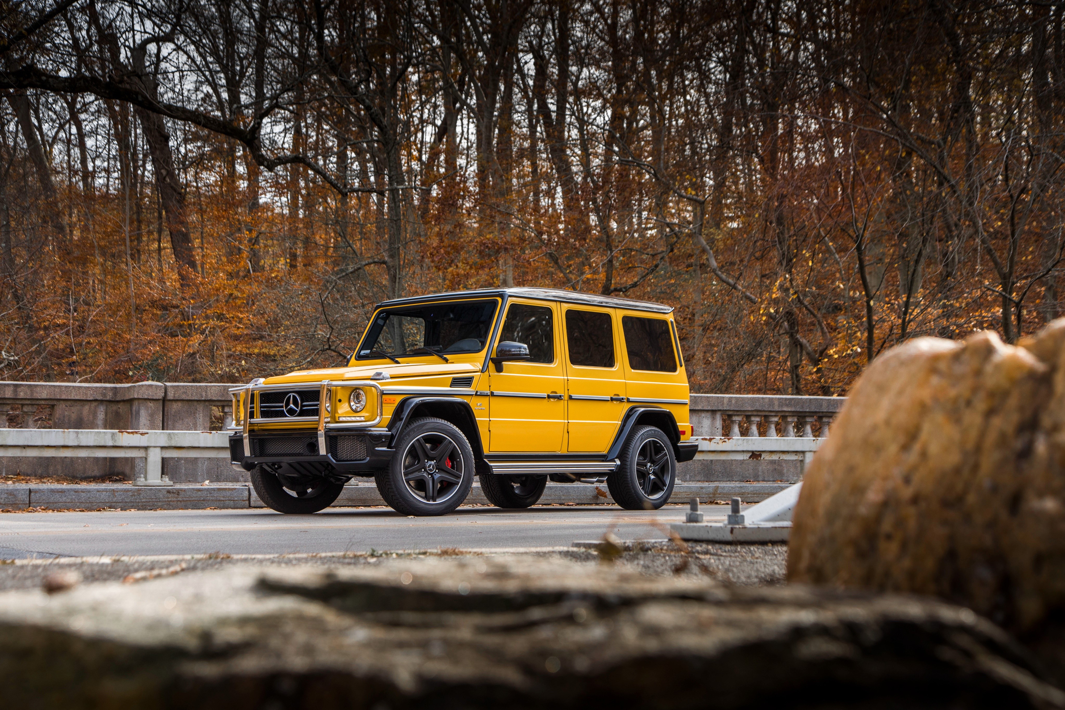 Yellow 2017 Mercedes-Benz G63 G-Class HD Wallpaper