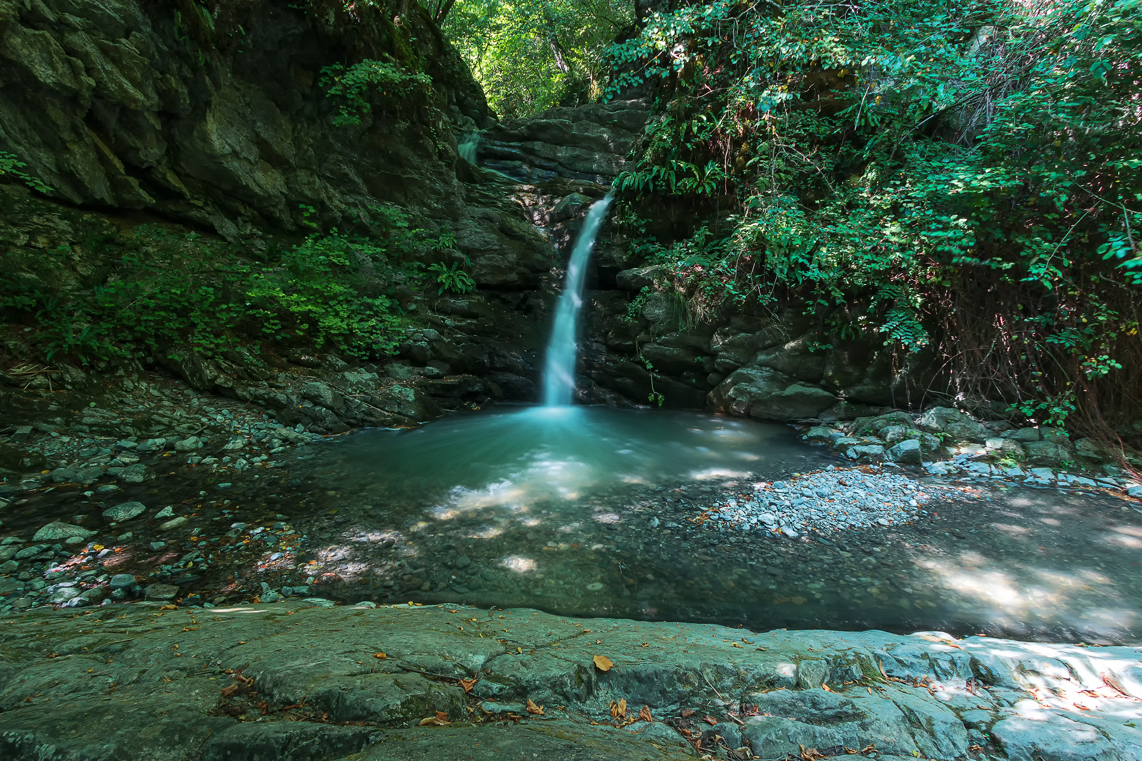 Waterfall in a Forest near Como, Italy HD Wallpaper
