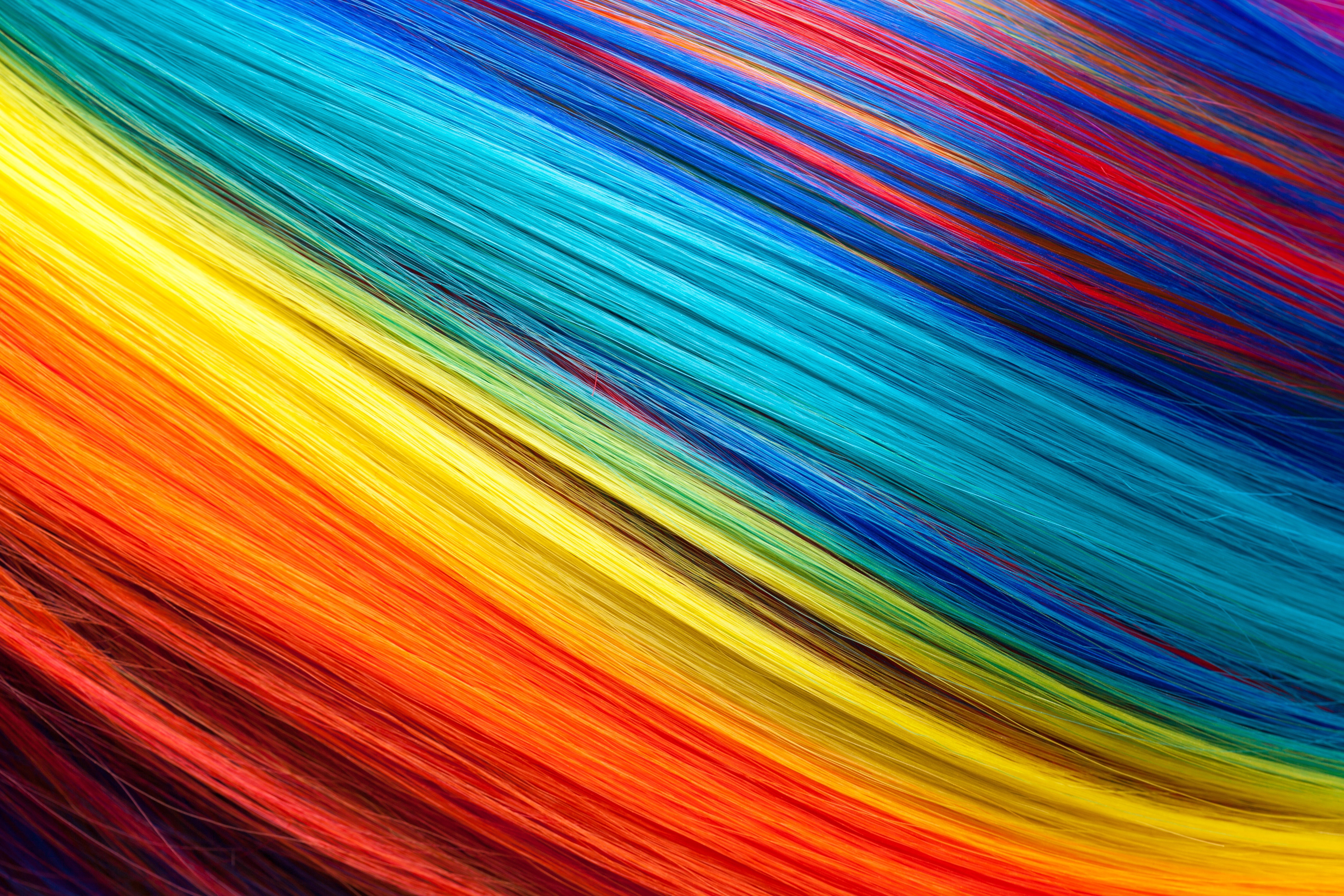 Multicolor Hair Texture 4K HD Wallpaper