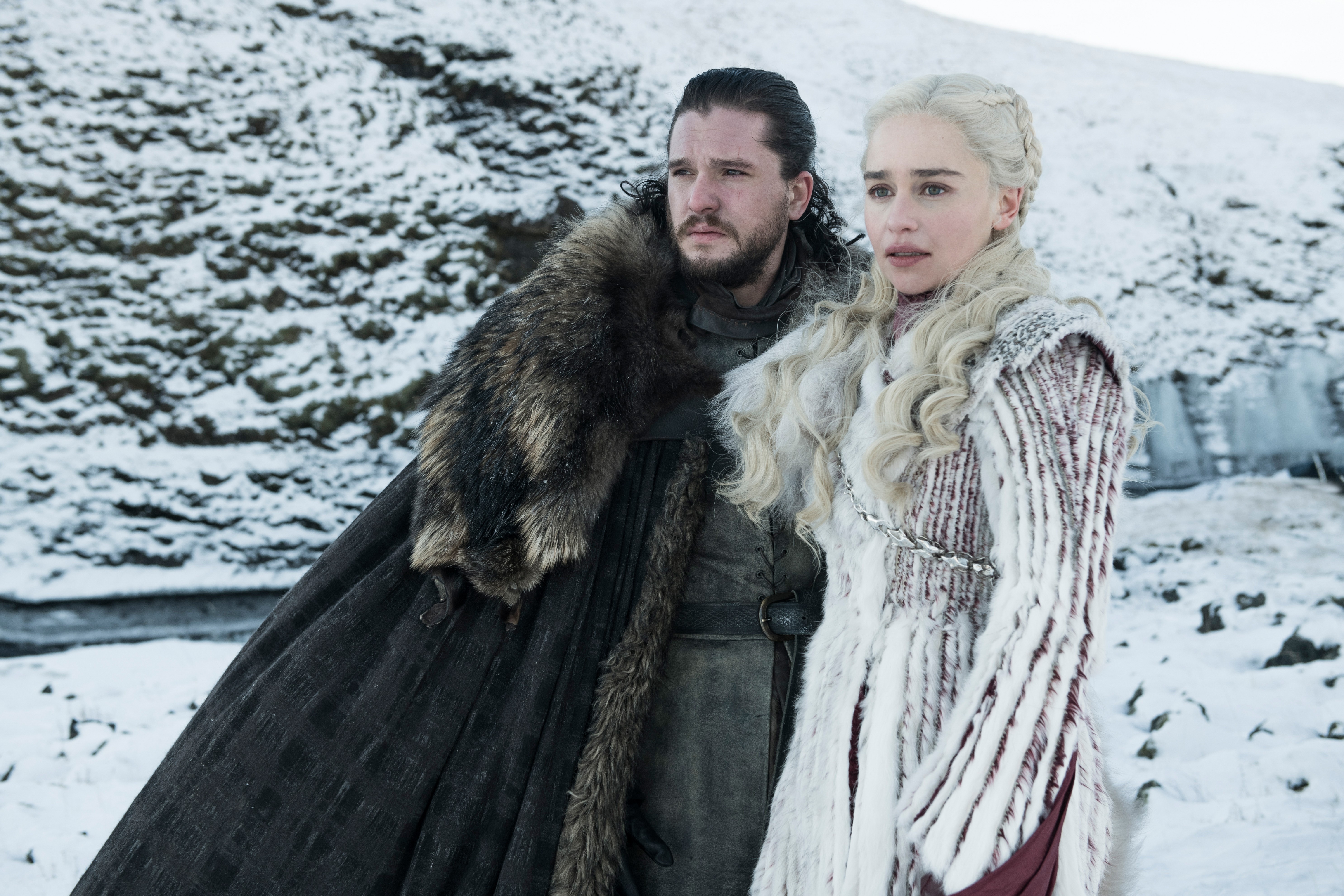 Jon Snow and Daenerys Targaryen from Game of Thrones HD Wallpaper