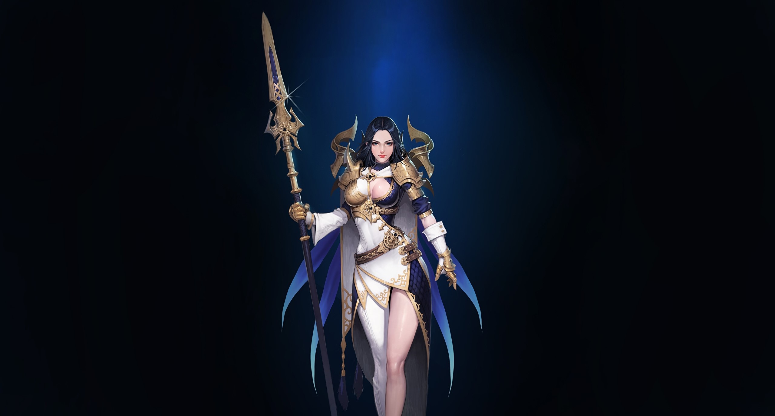 Artanis from StarCraft holding a spear HD Wallpaper