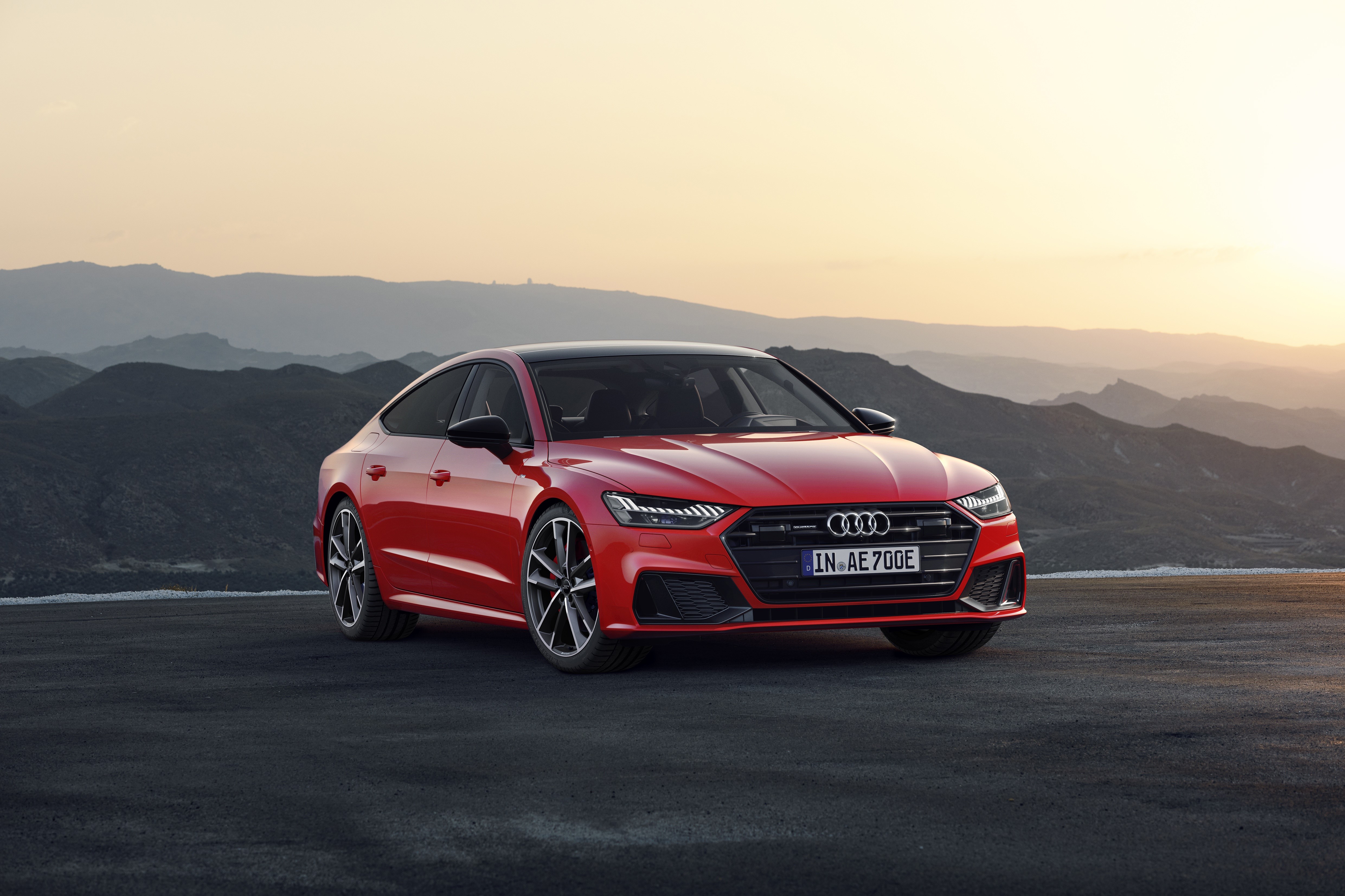 Red Audi Sportback A7 2019 Sedan HD Wallpaper