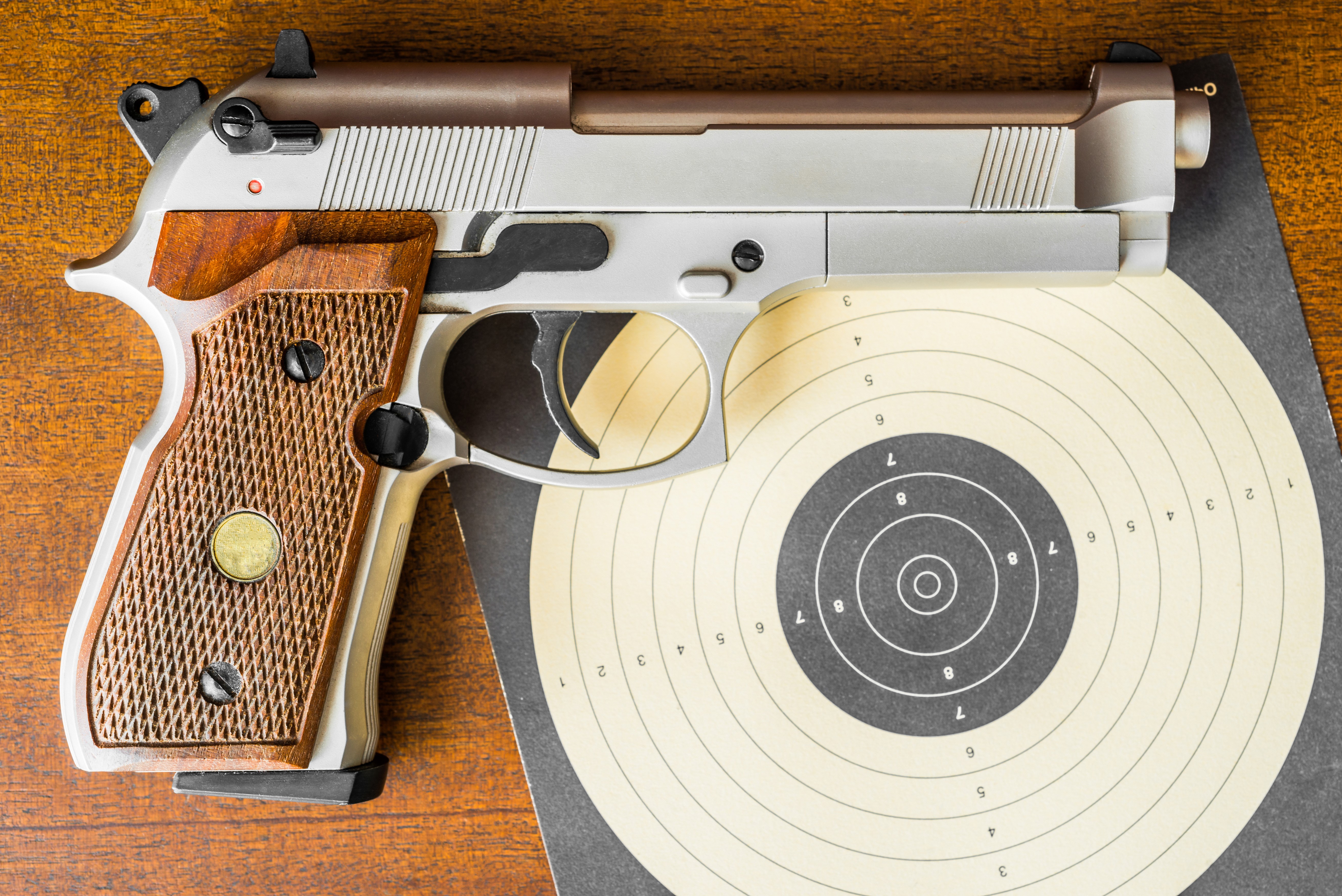 Pistol and Shooting Target HD Wallpaper