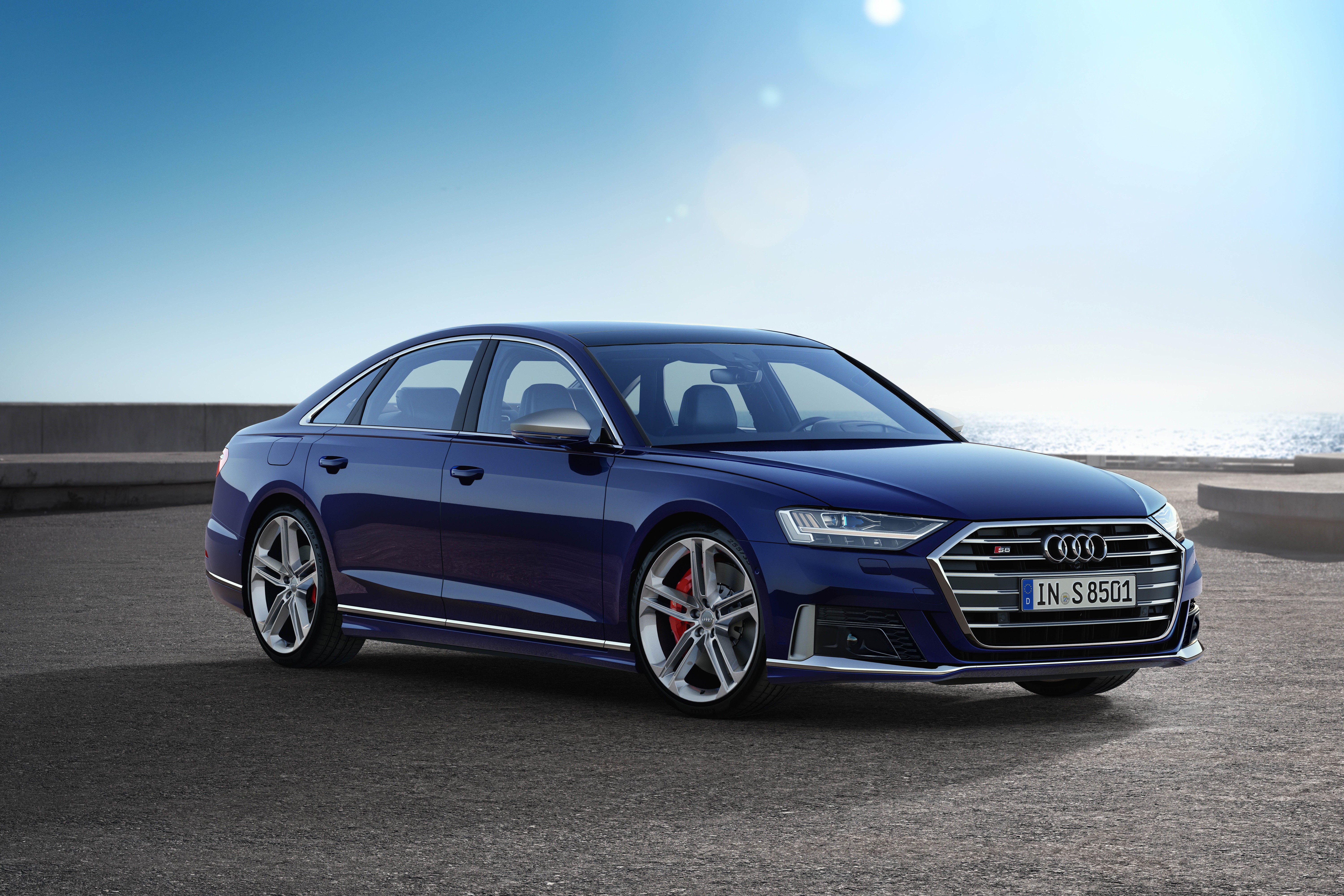 Blue Audi S8 2019 Metallic HD Wallpaper