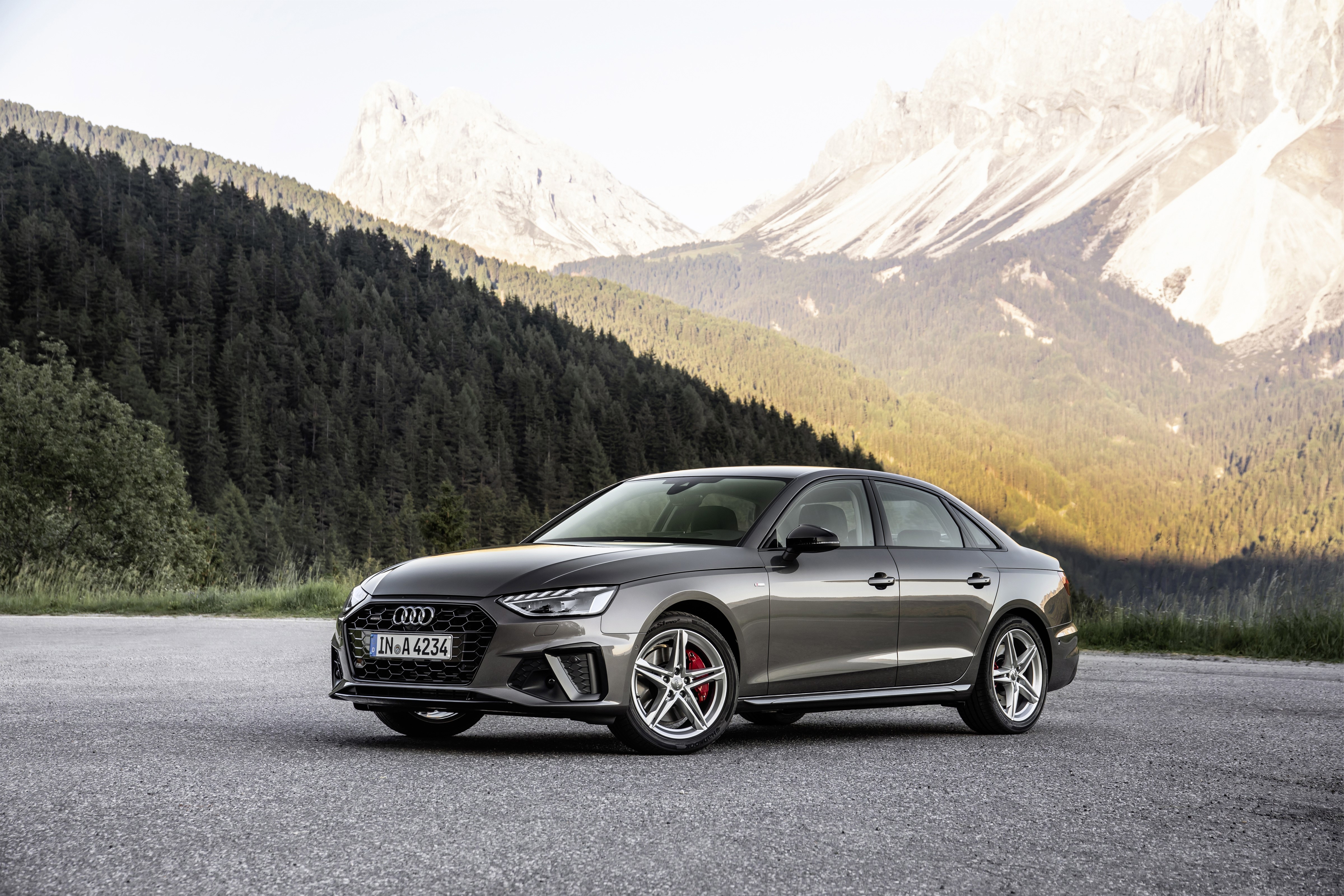 2019 Audi A4 45 TFSI quattro S line Metallic Grey HD Wallpaper