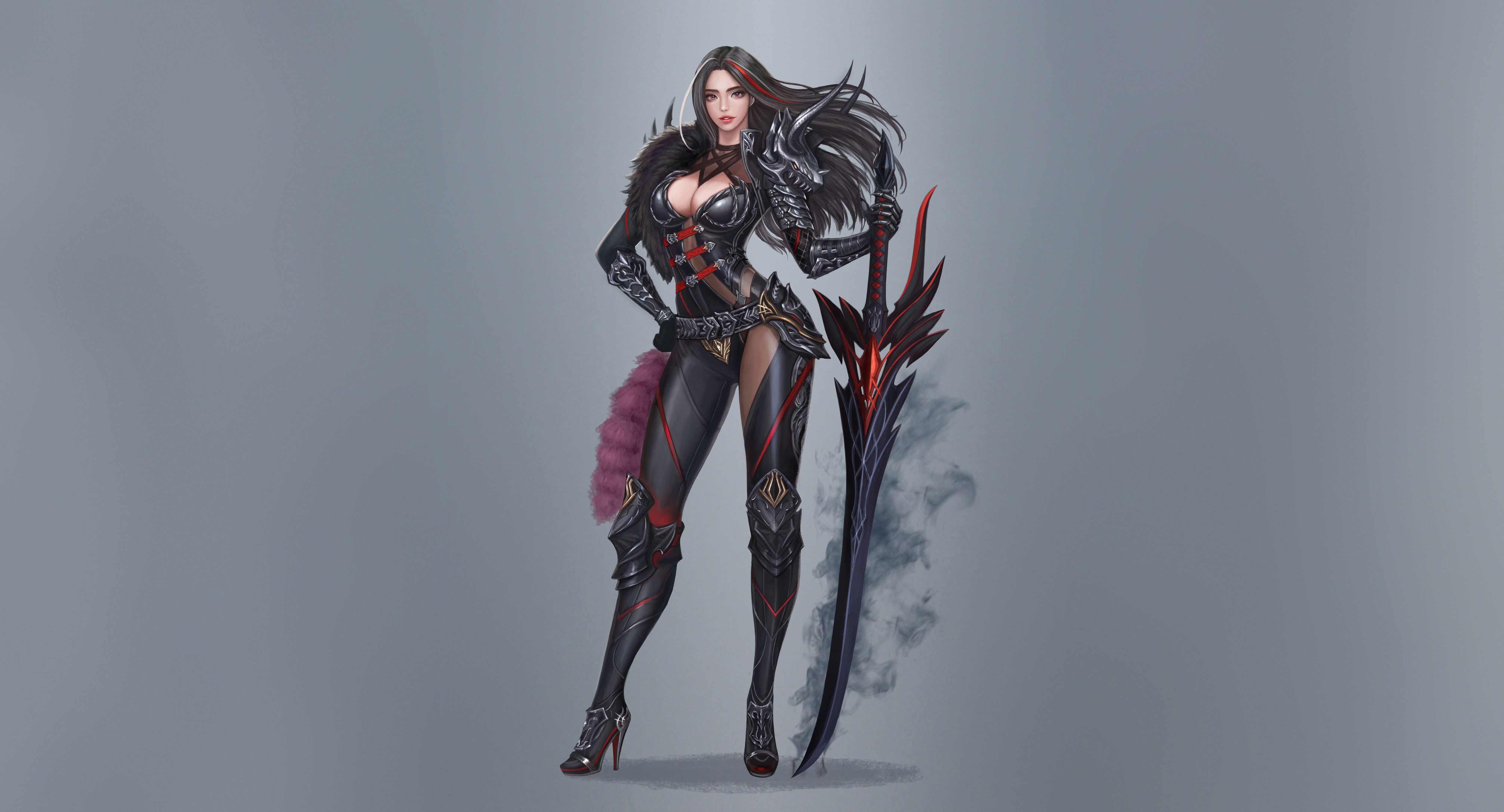 Warrior Woman with Sword by Donghun Kim HD Wallpaper
