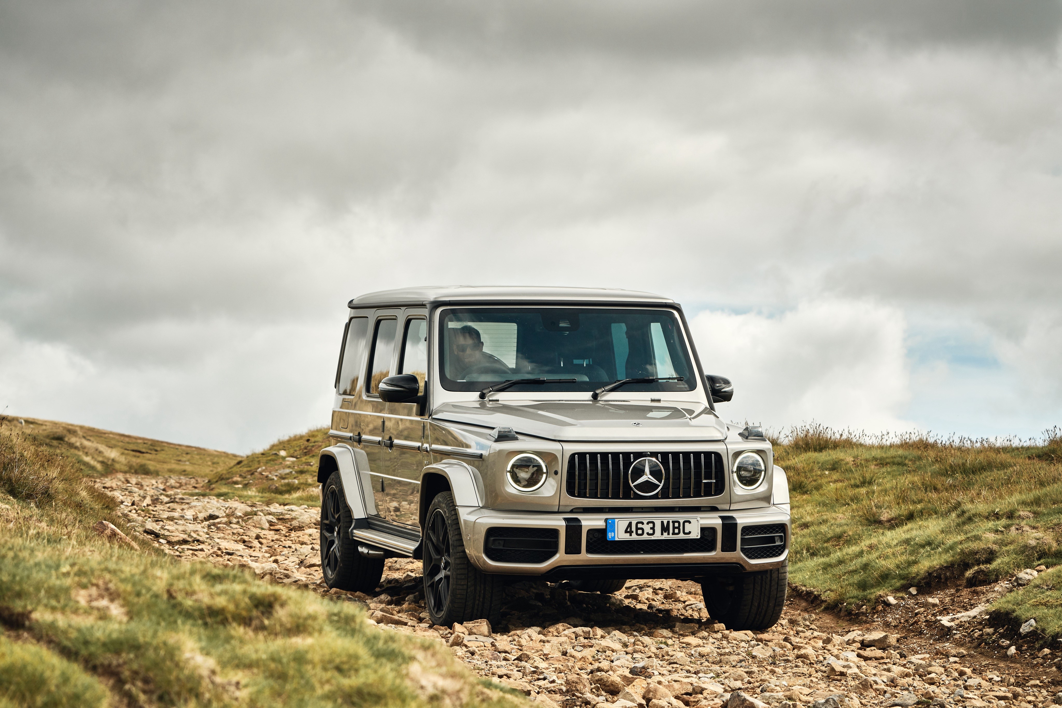 Mercedes-Benz AMG G63 2019 on a rocky road HD Wallpaper