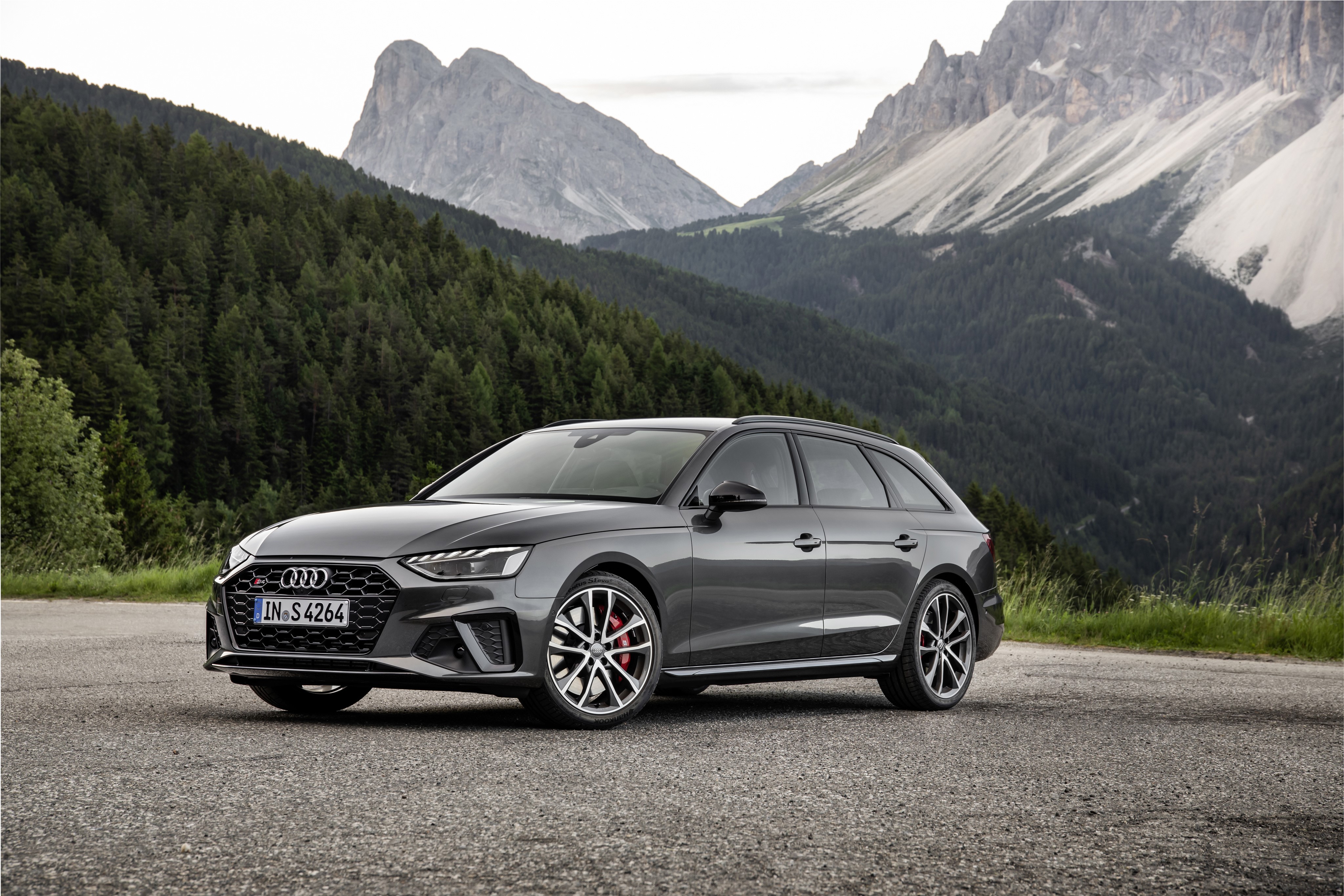 Audi S4 Avant TDI in mountains HD Wallpaper