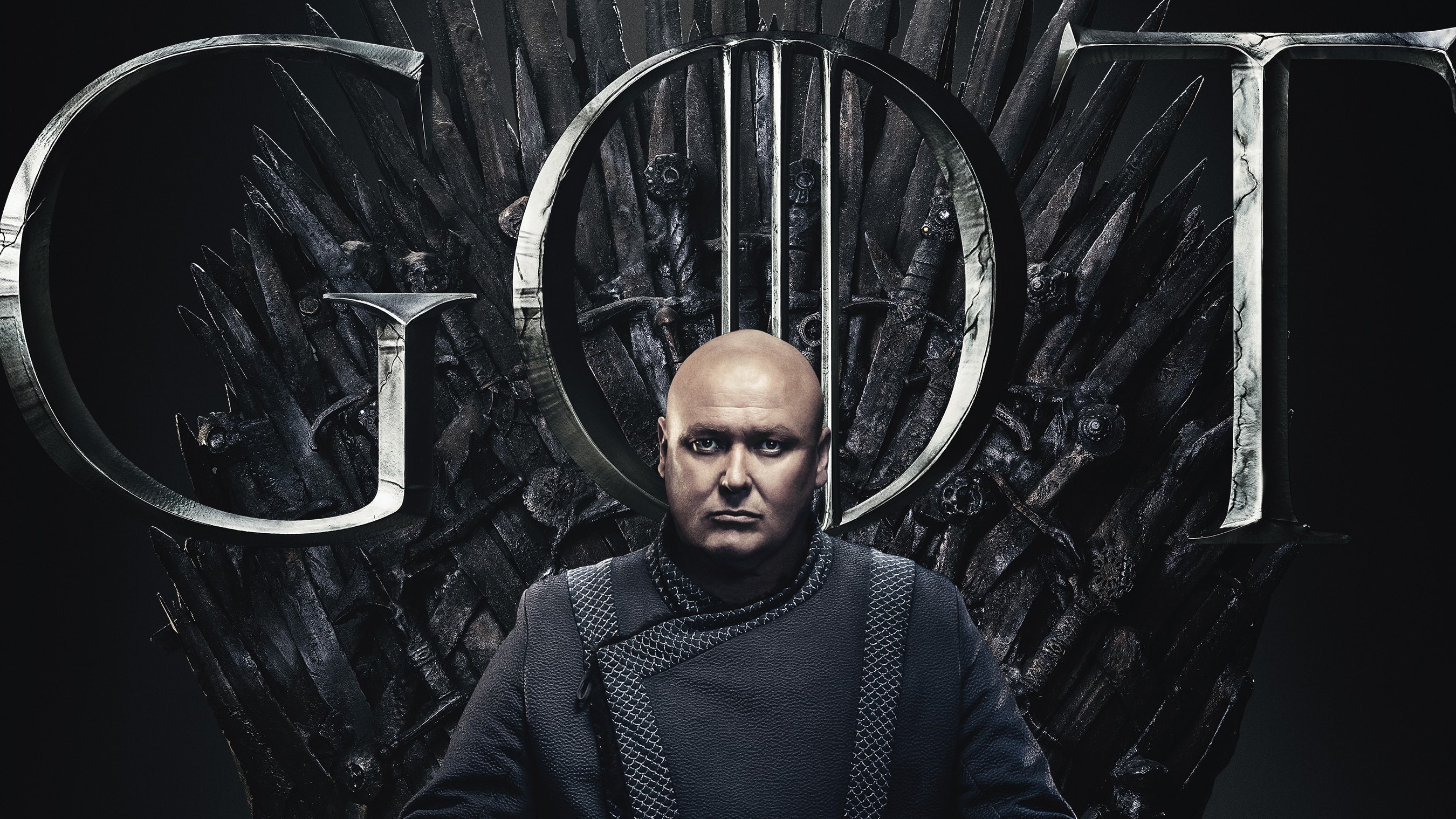Lord Varys from Game of Thrones on the Iron Throne HD Wallpaper