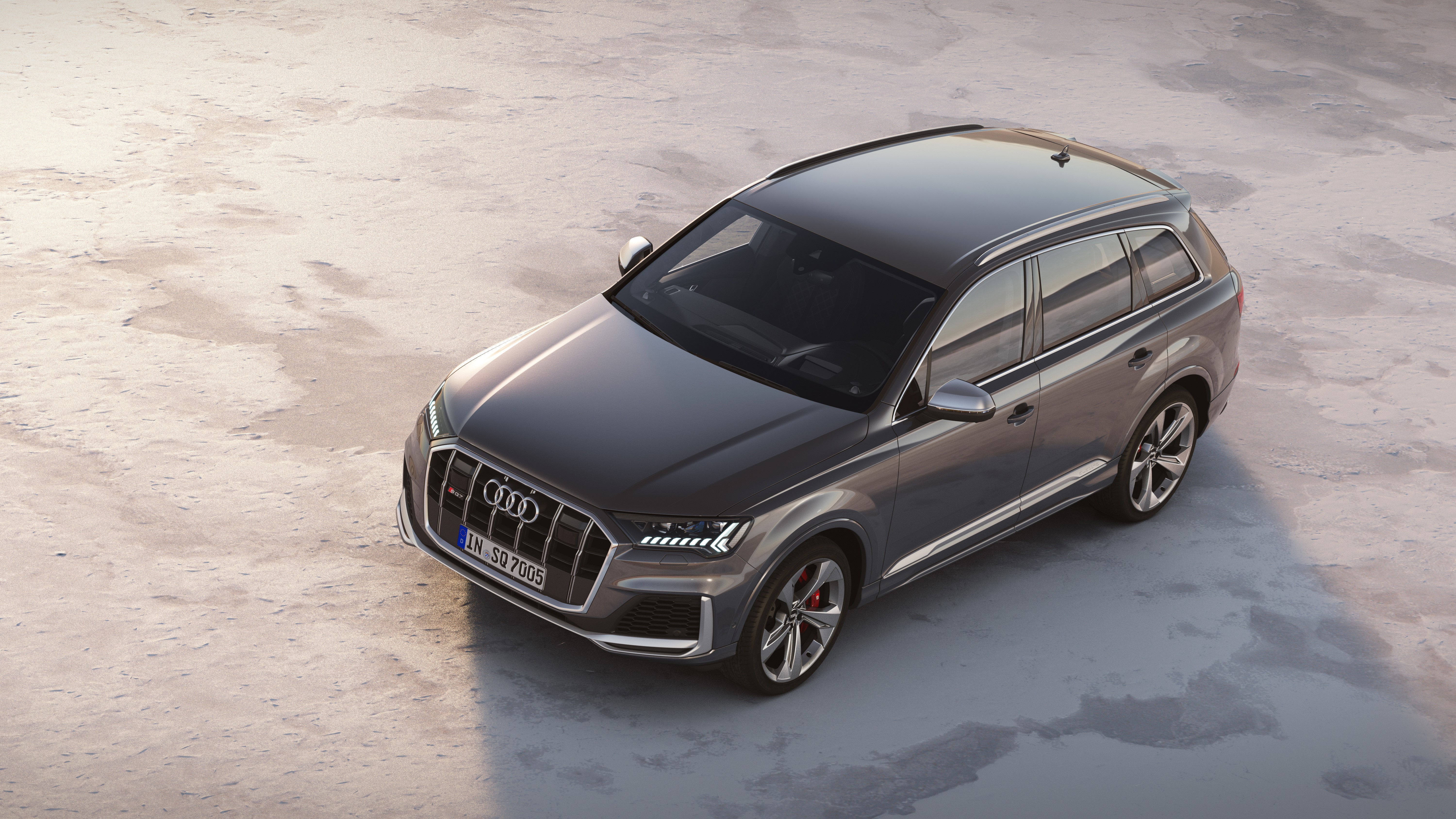 Audi SQ7 TDI 2019 Metallic Grey SUV HD Wallpaper