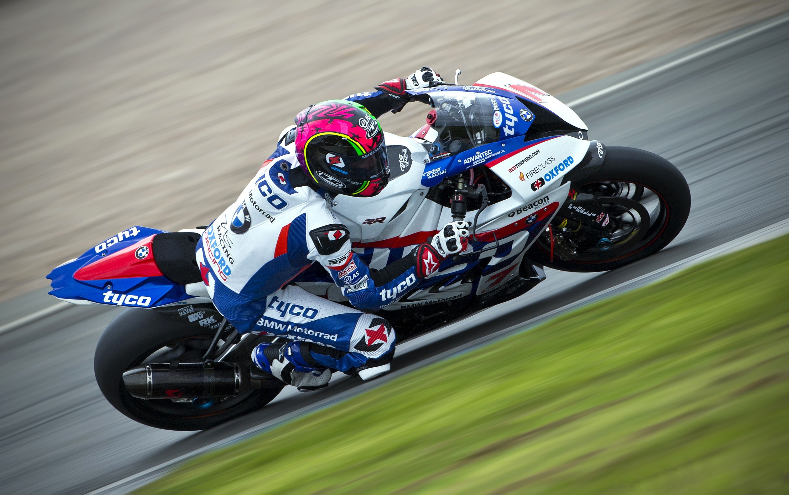 Motorcycle Racer on a BMW Motorrad Sportbike HD Wallpaper
