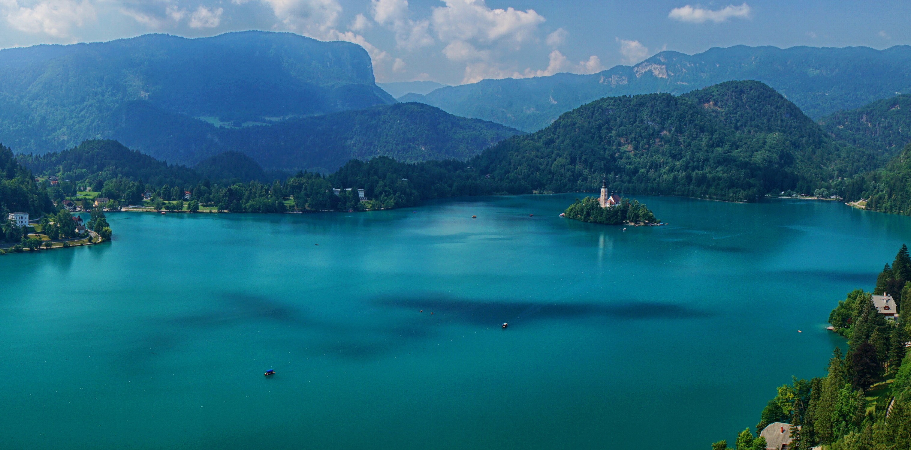 Lake Bled with Island Church and Mountains, Slovenia HD Wallpaper