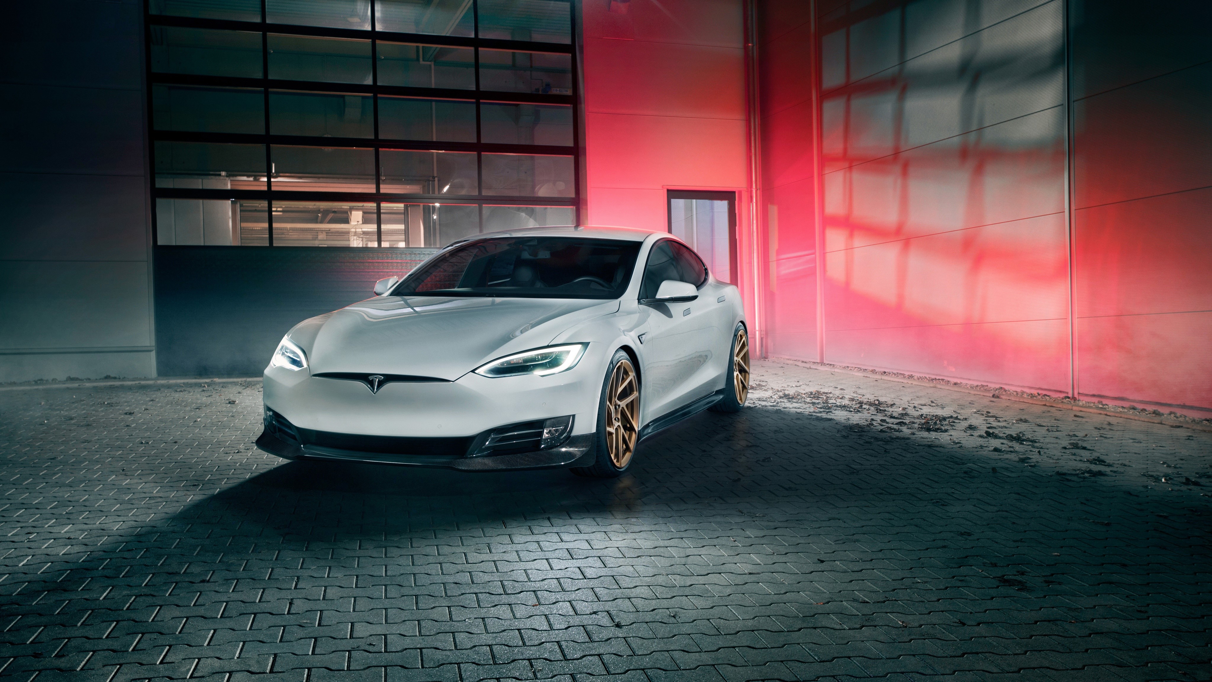 White Tesla Model S Novitec 2017 HD Wallpaper