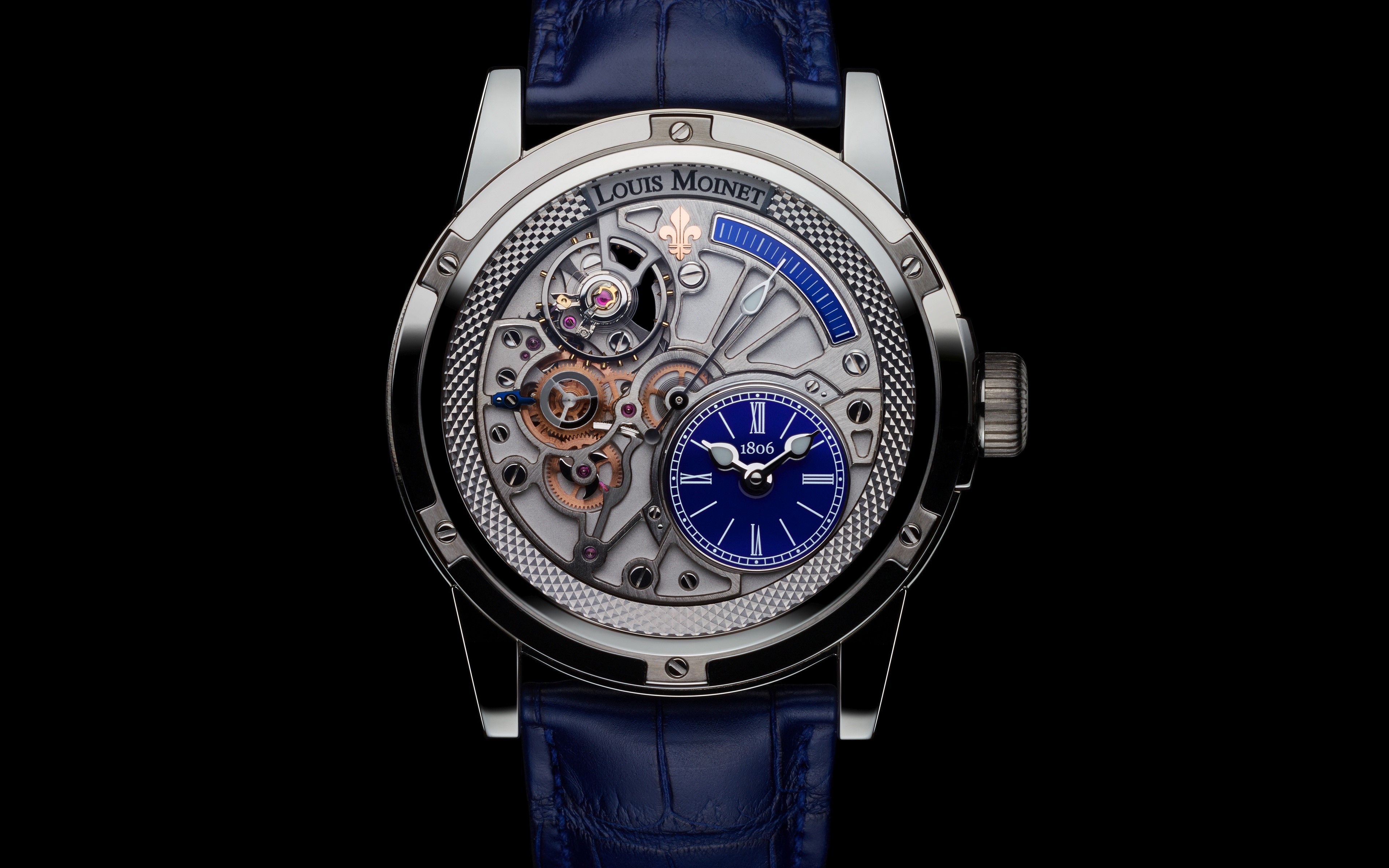 4K Louis Moinet Tempograph watch closeup HD Wallpaper