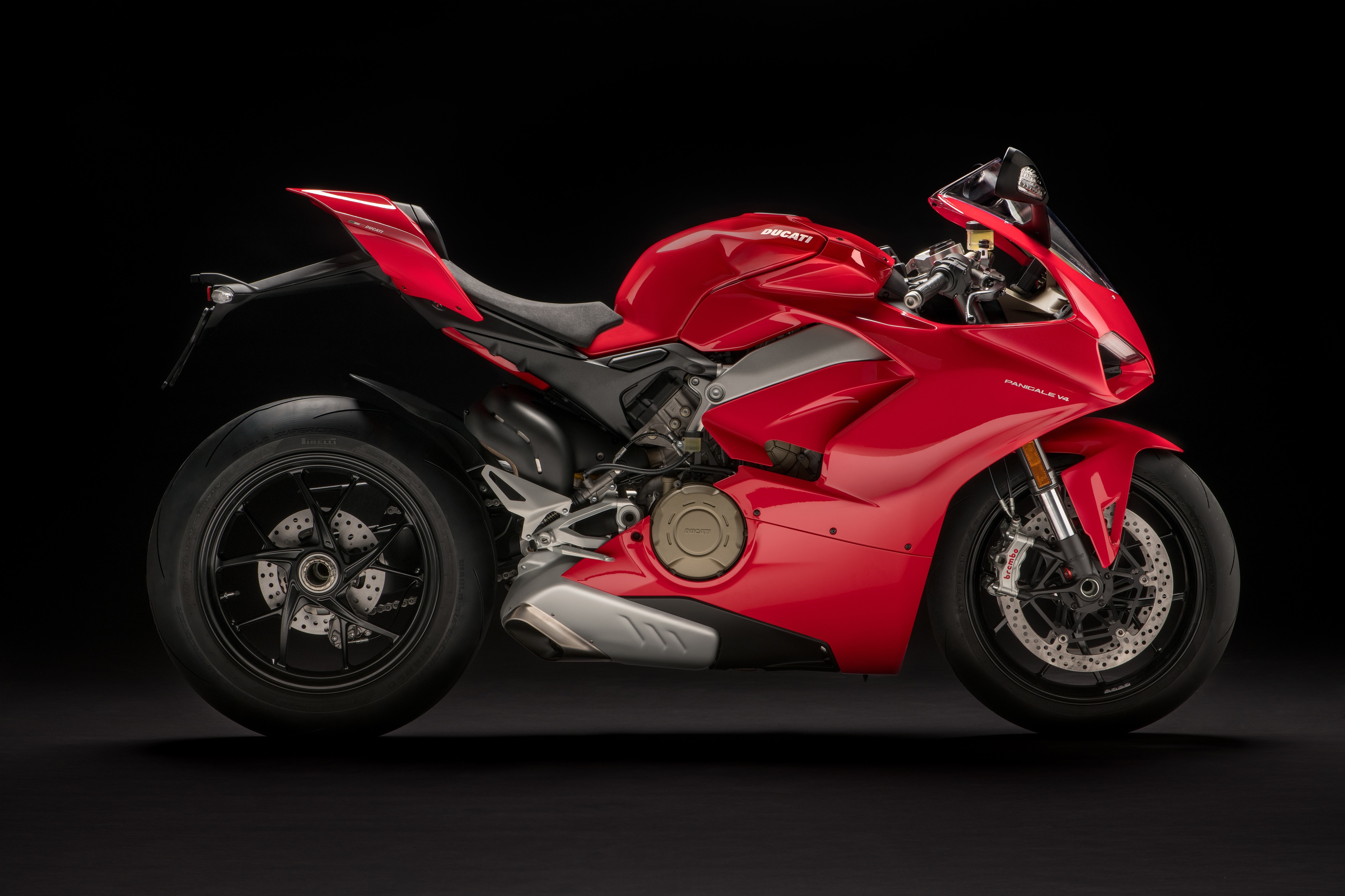 Red 2018 Ducati Panigale V4 S Motorcycle HD Wallpaper