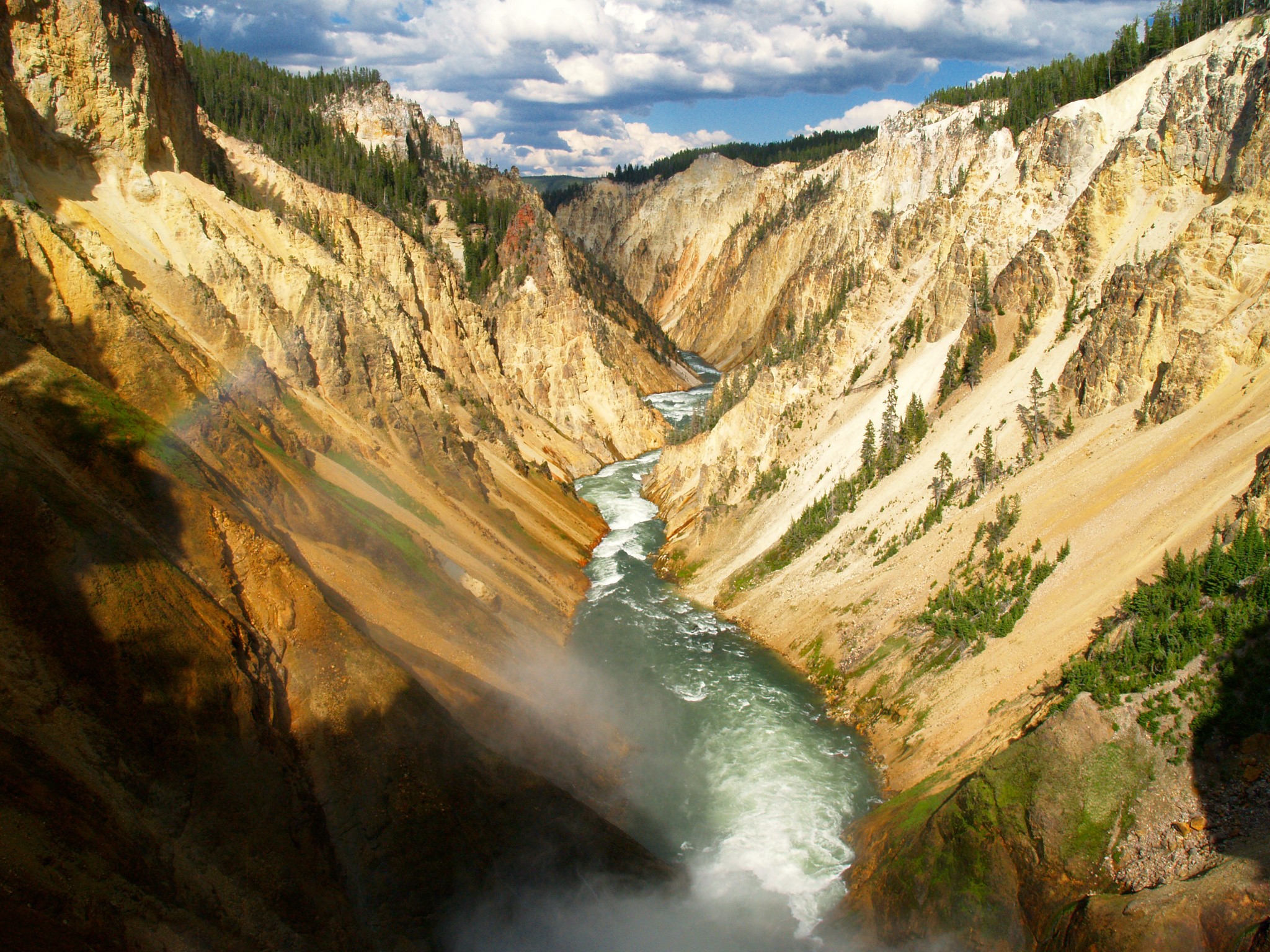 Grand Canyon of the Yellowstone River, Wyoming, USA HD Wallpaper