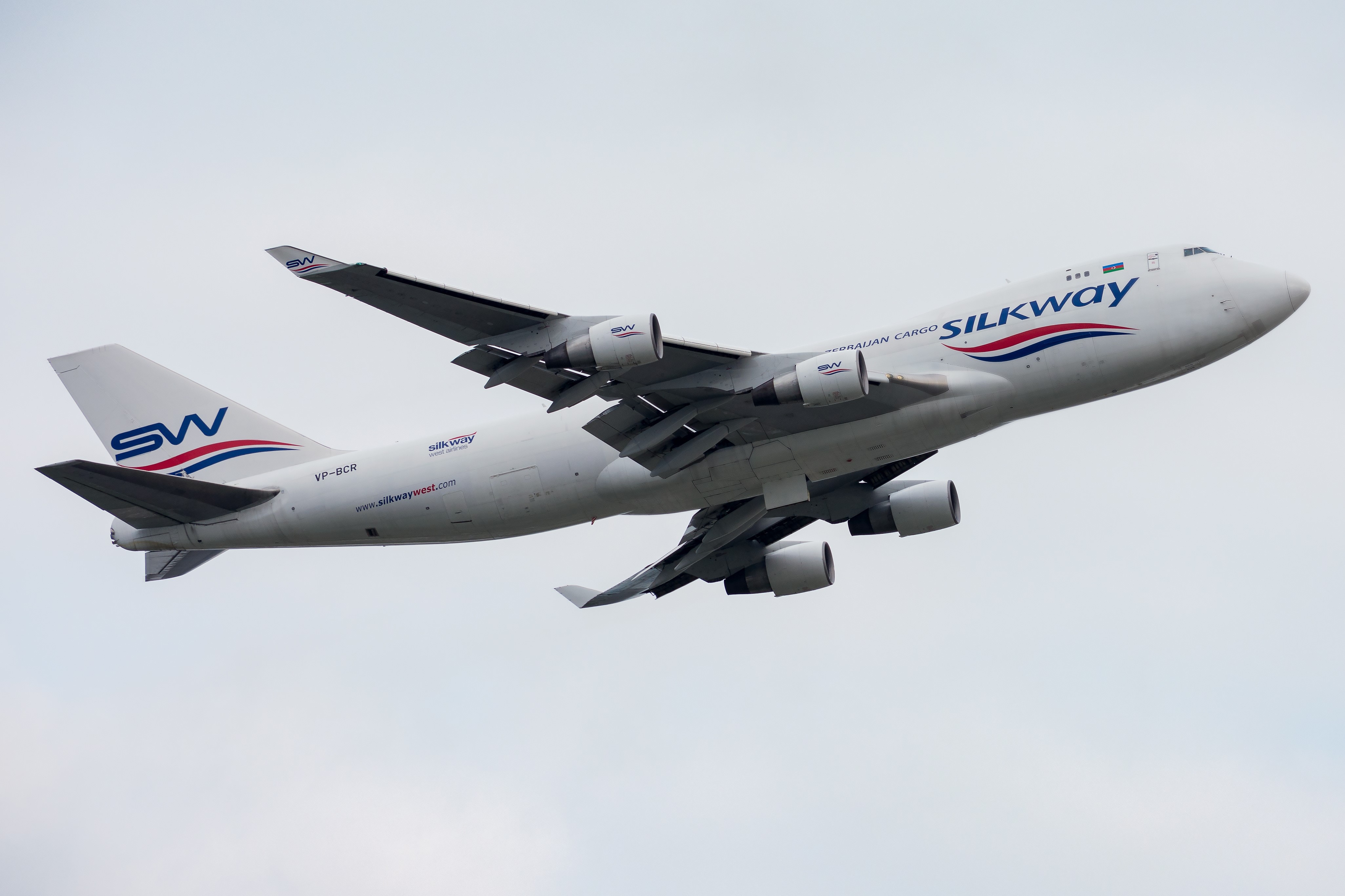 Boeing 747-400F Silk Way West Airlines HD Wallpaper