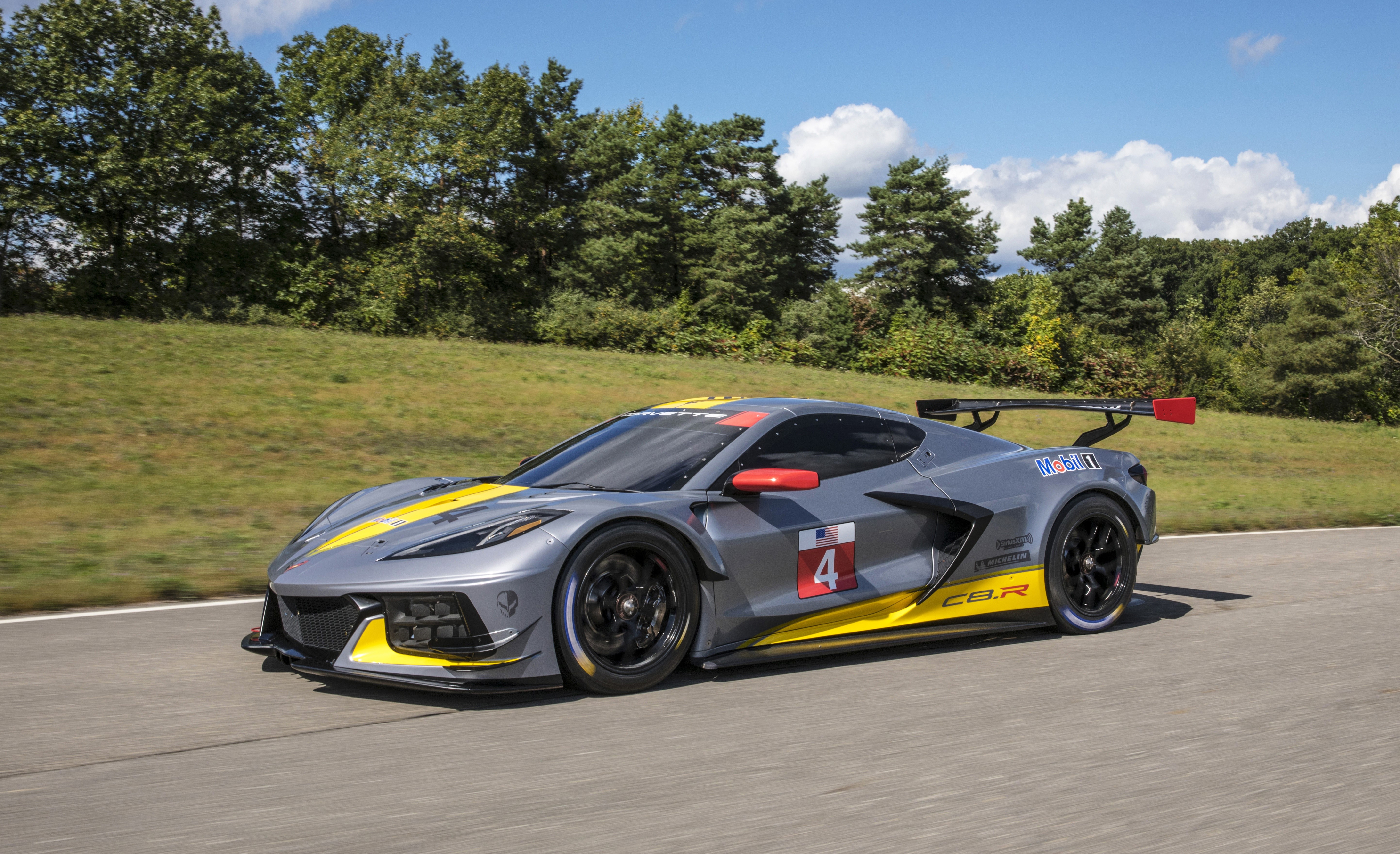 Chevrolet Corvette C8.R Race Car on Track HD Wallpaper