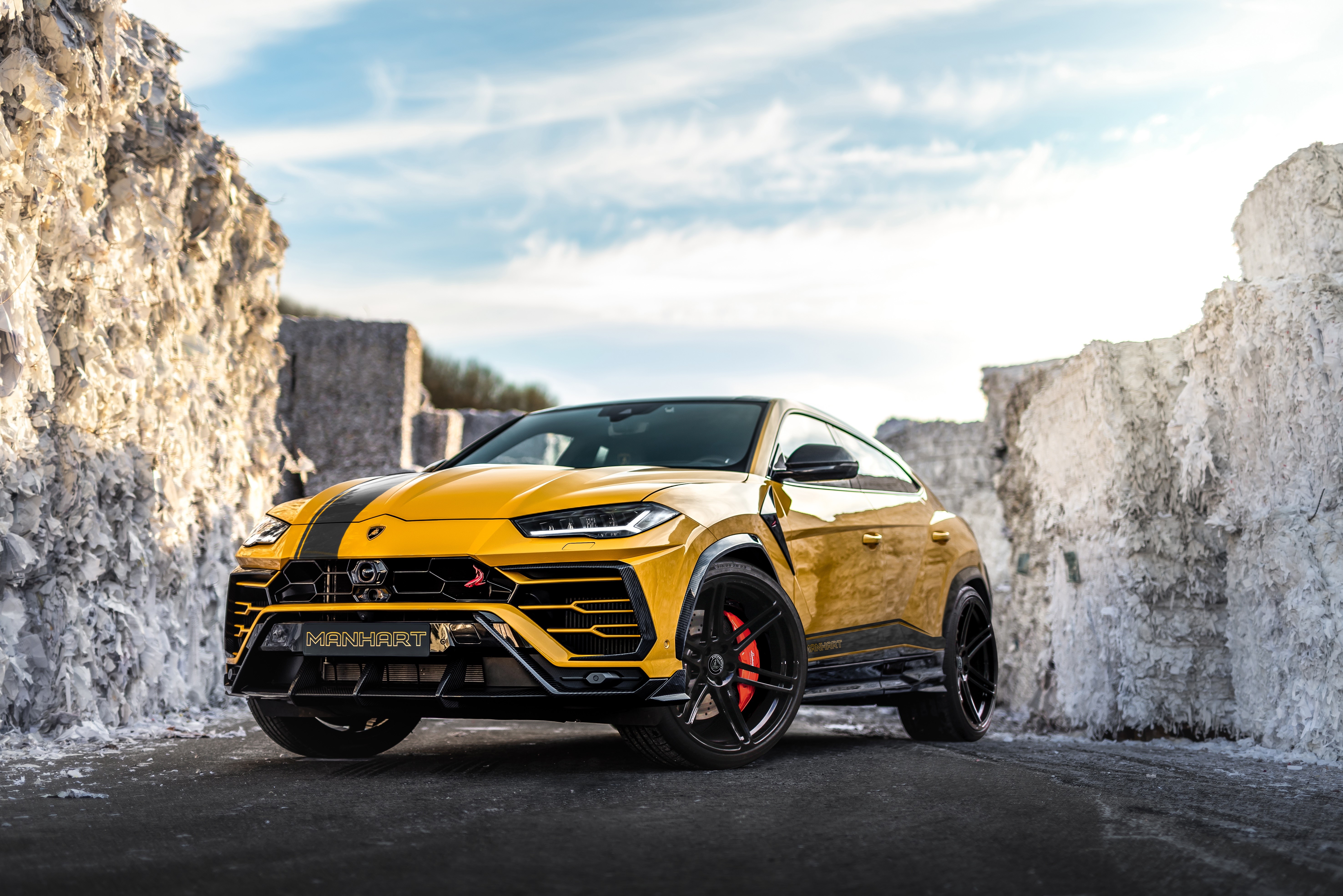 Yellow Manhart Lamborghini Urus 800 HD Wallpaper