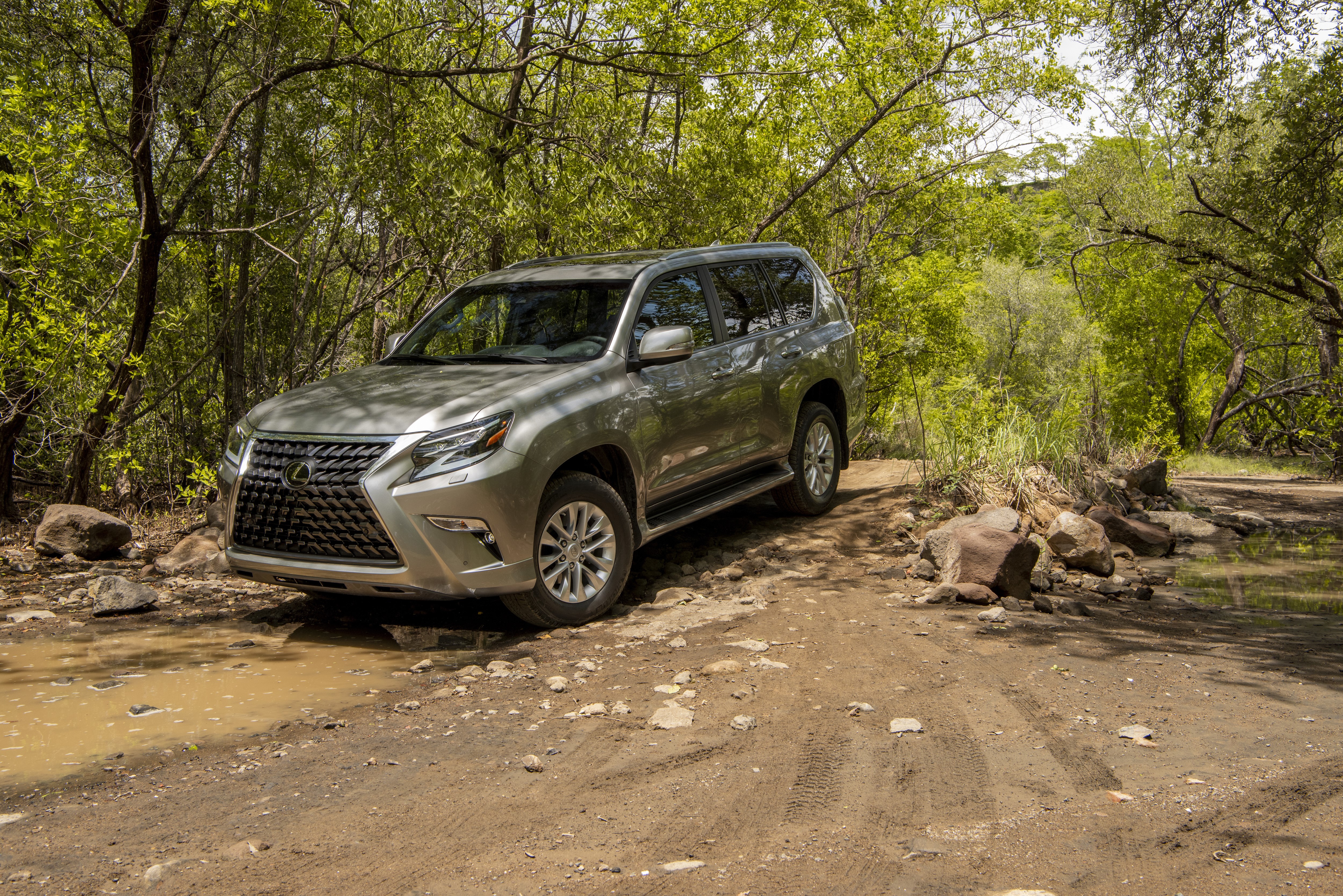 2020 Lexus GX 460 SUV on a dirt road HD Wallpaper