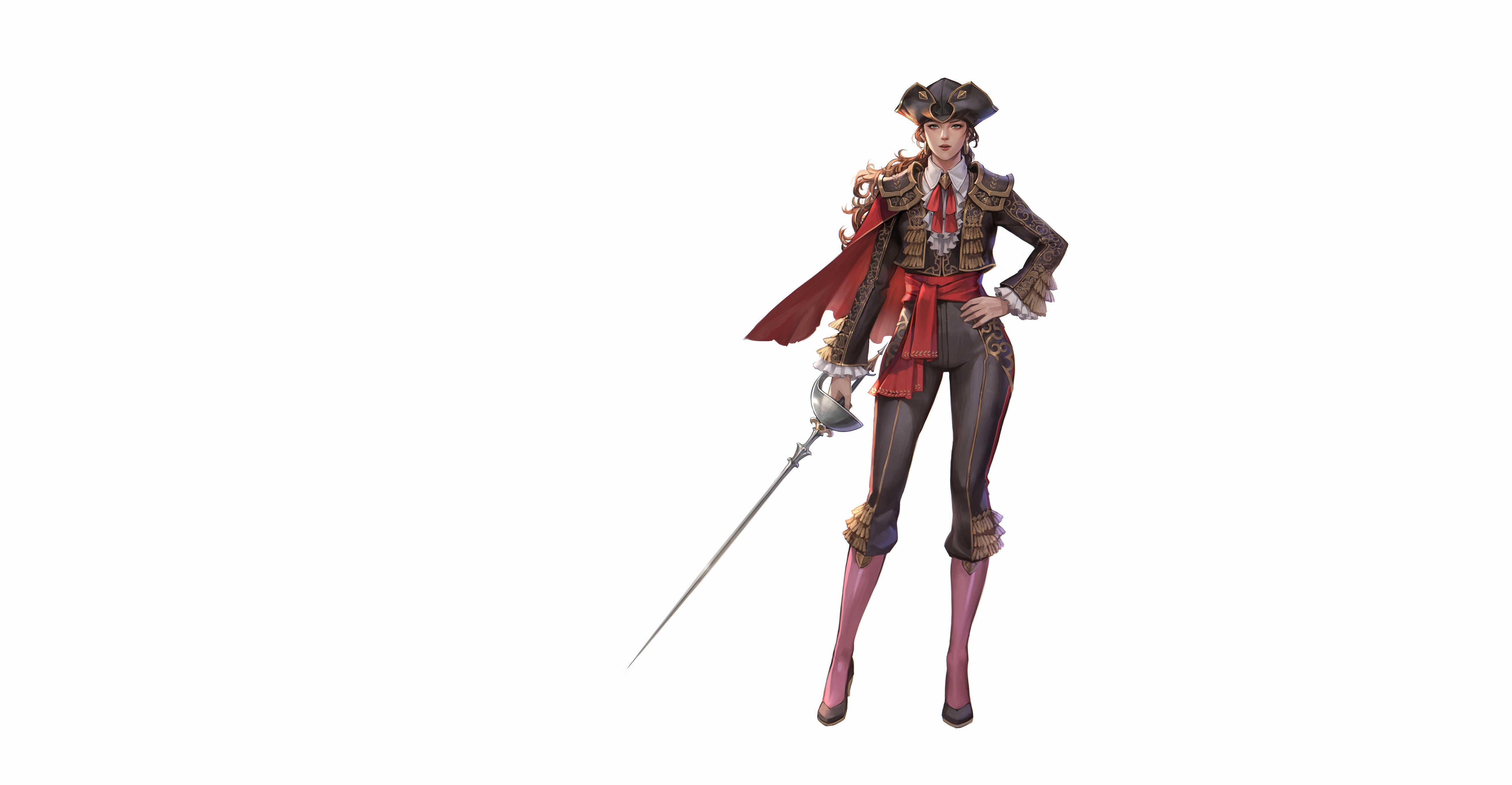 Woman in Matador Outfit with Sword HD Wallpaper