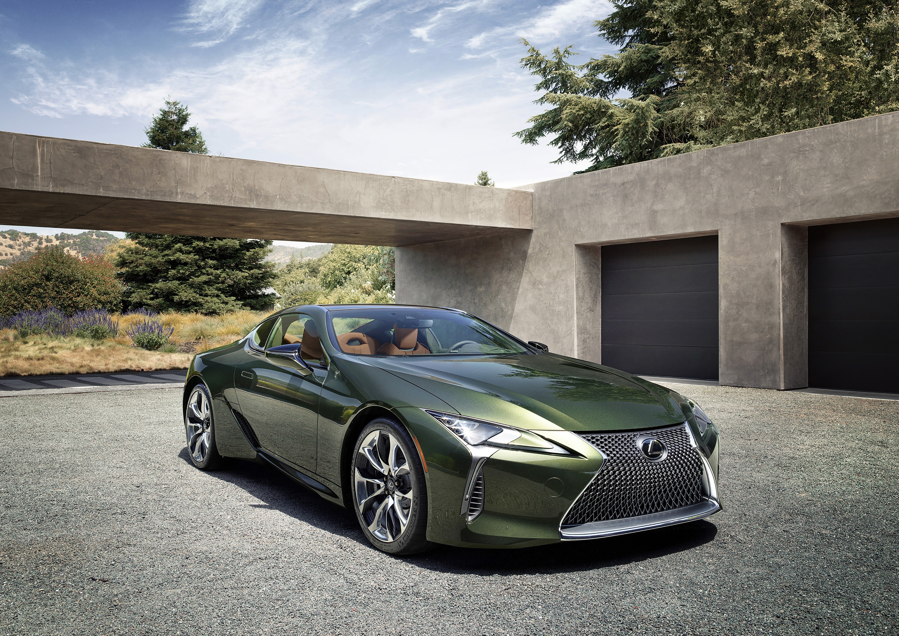 Green 2020 Lexus LC 500 Inspiration Series Coupe HD Wallpaper