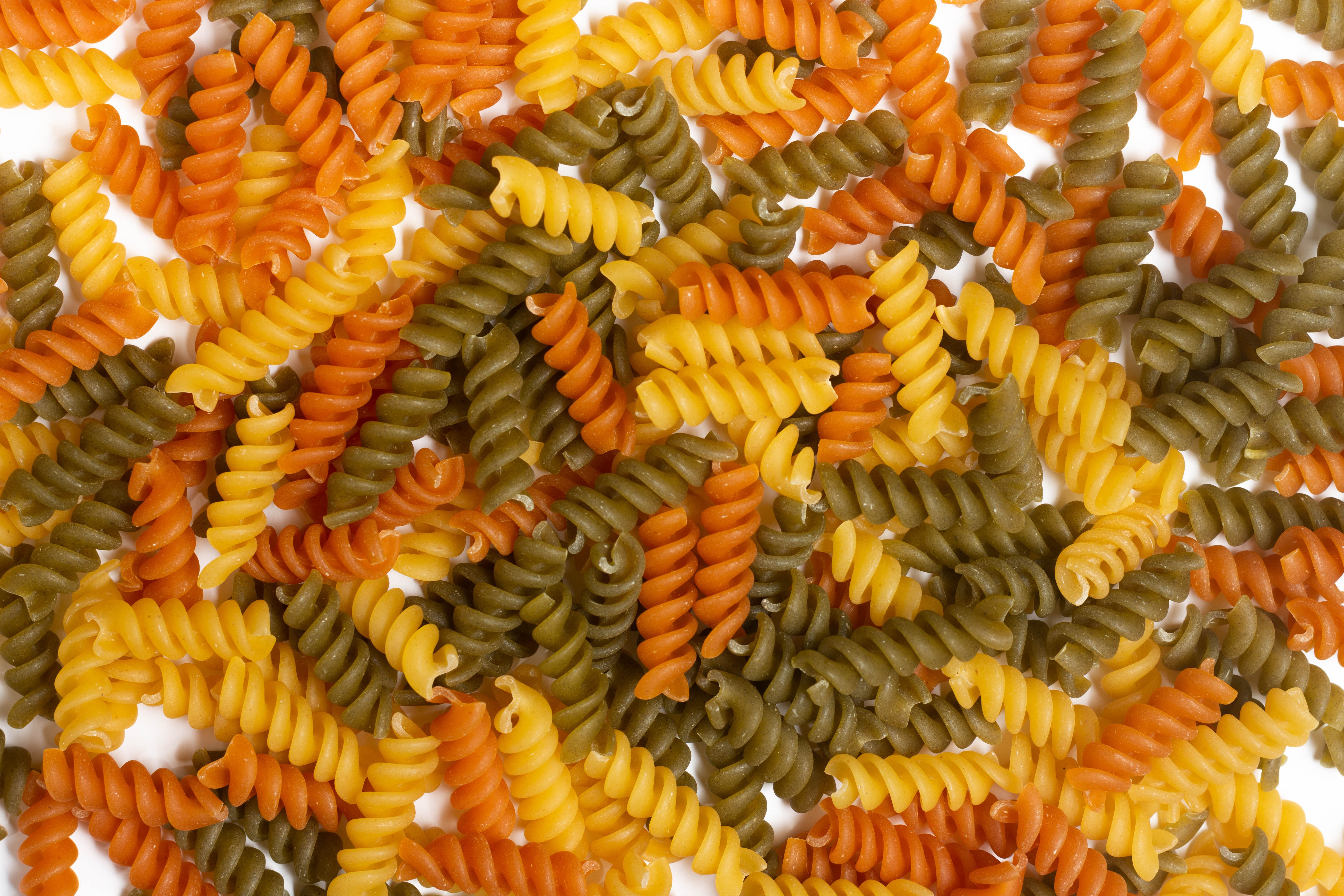 Multicolor Fusilli Pasta Texture HD Wallpaper