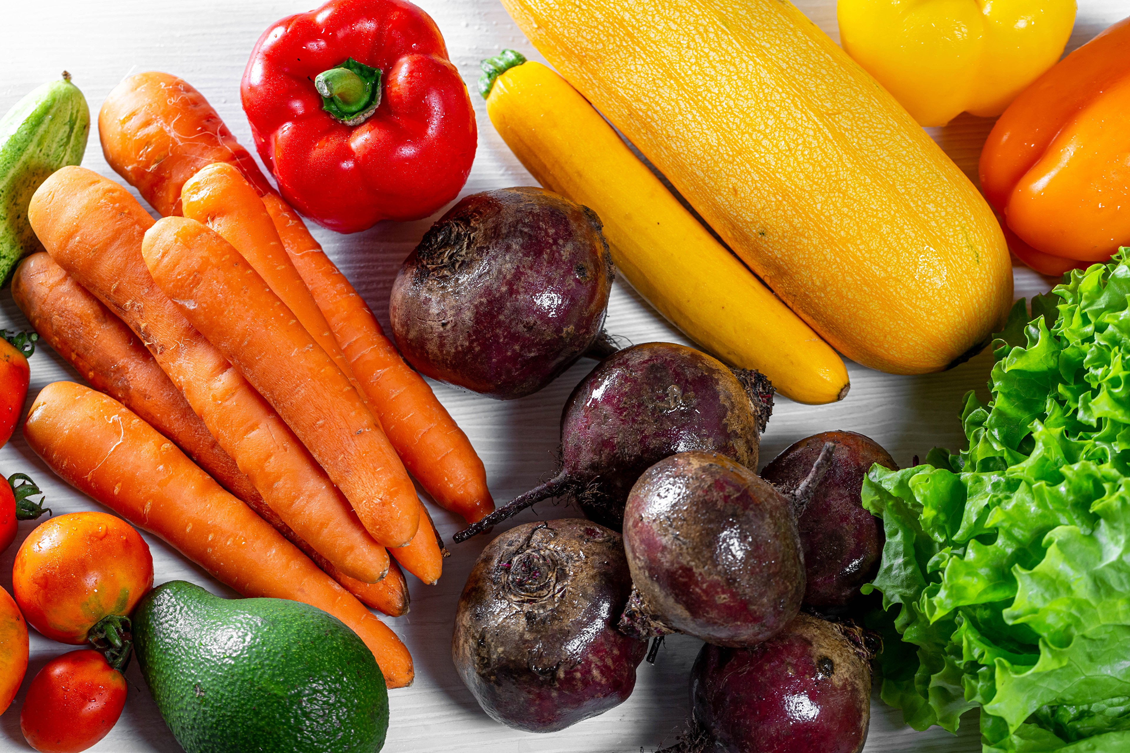 Assortment of Fresh Vegetables HD Wallpaper