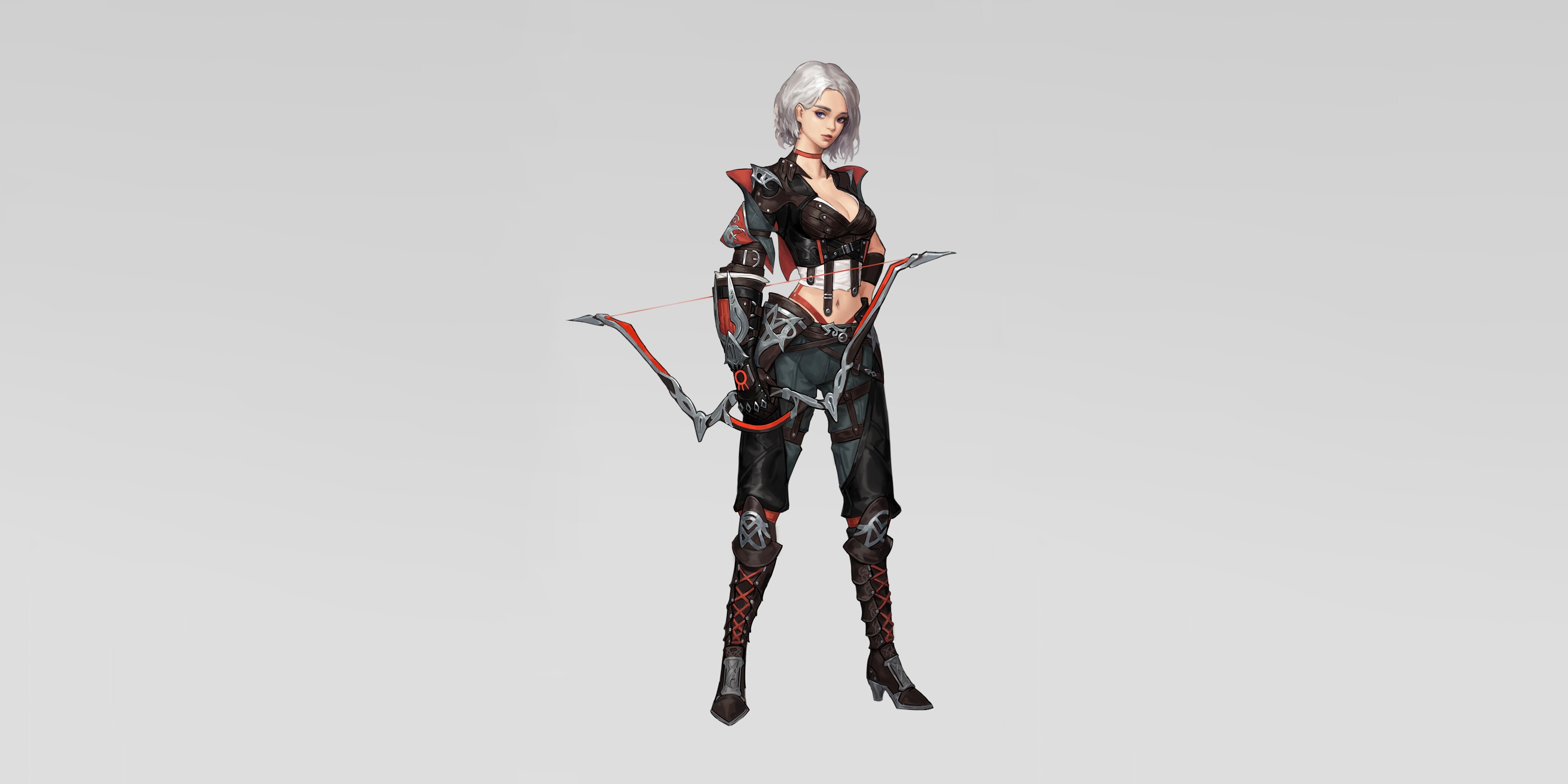 Archer with bow weapon HD Wallpaper