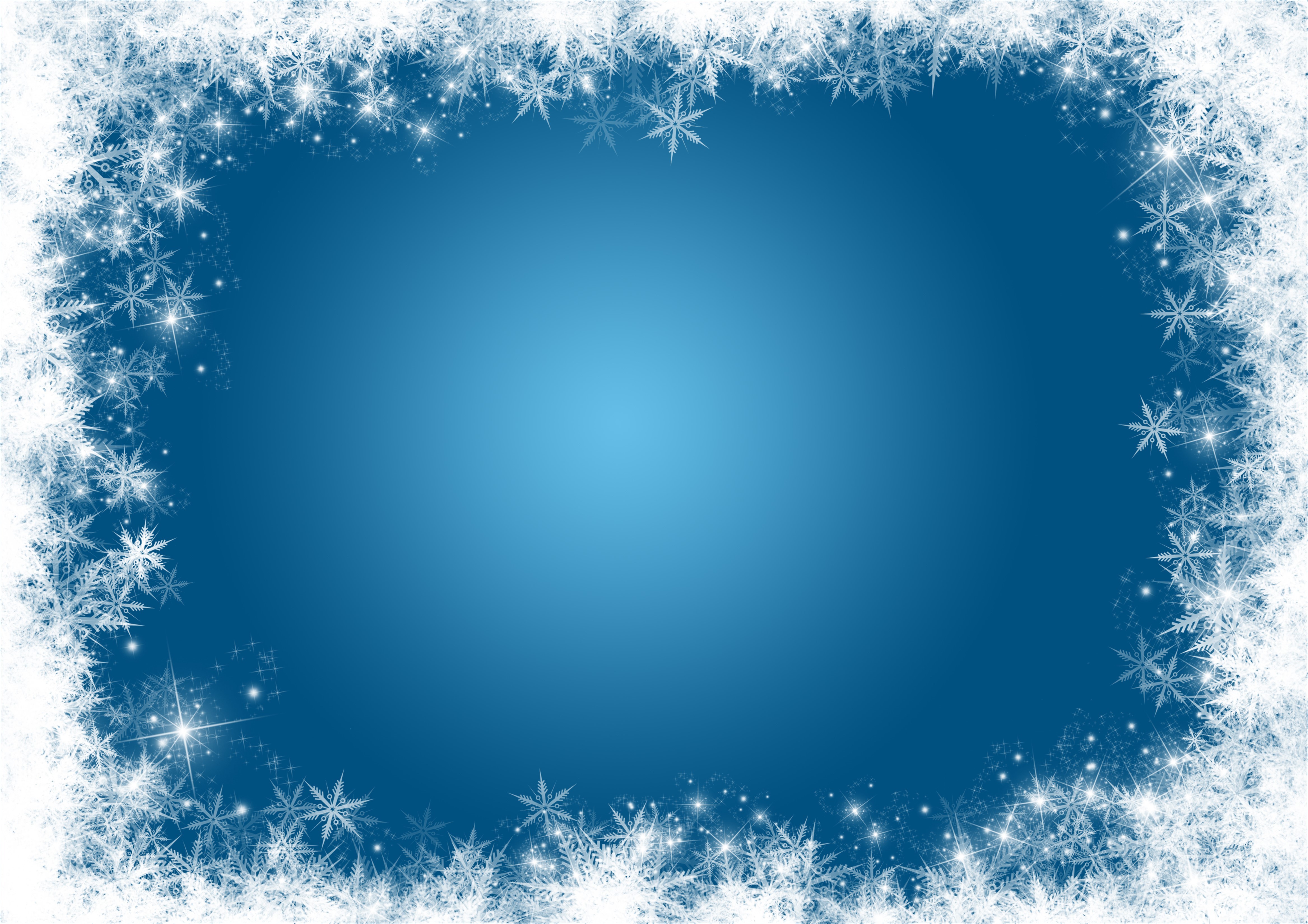 Christmas Snowflakes Template Greeting Card 4K HD Wallpaper