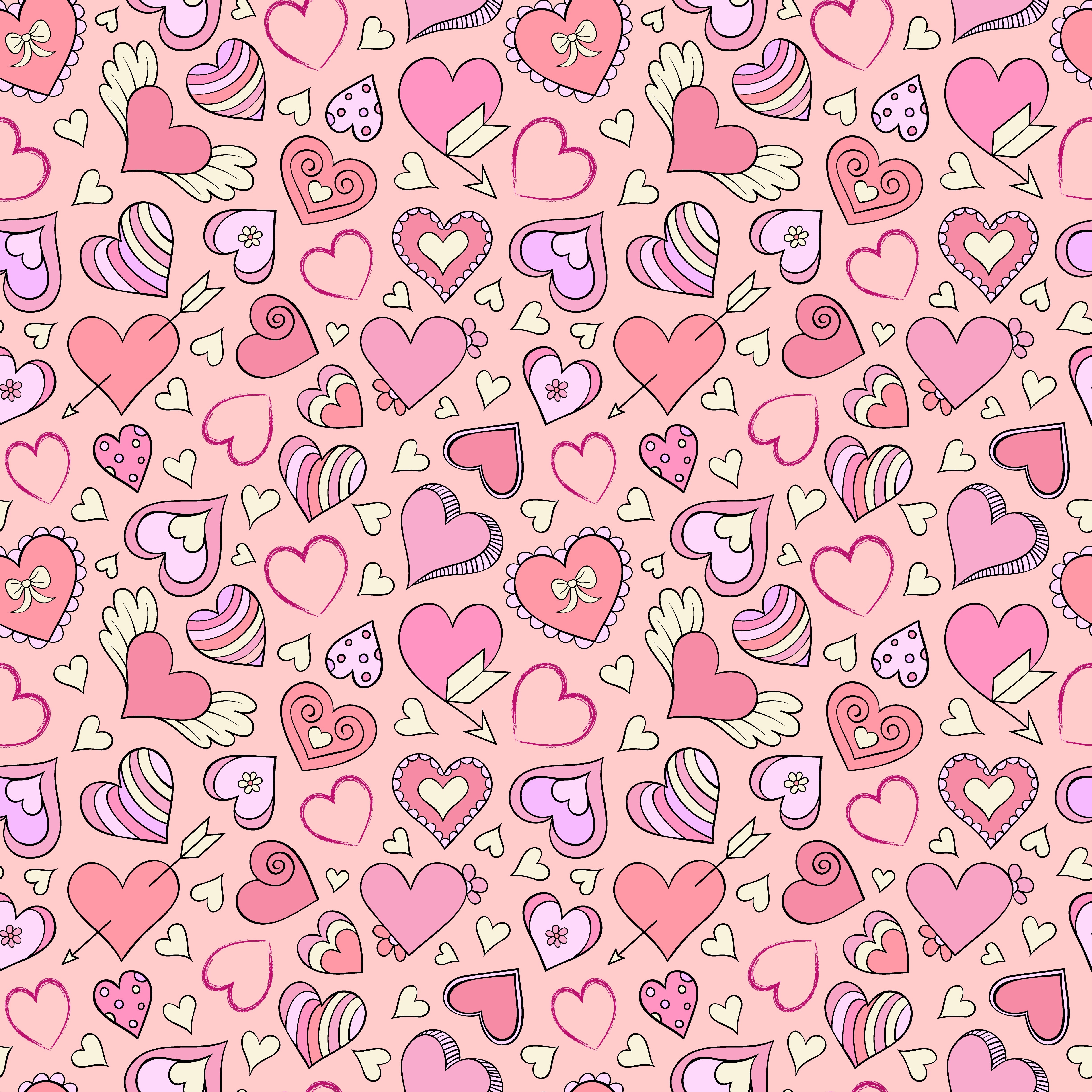 Valentine's Day Heart Texture HD Wallpaper