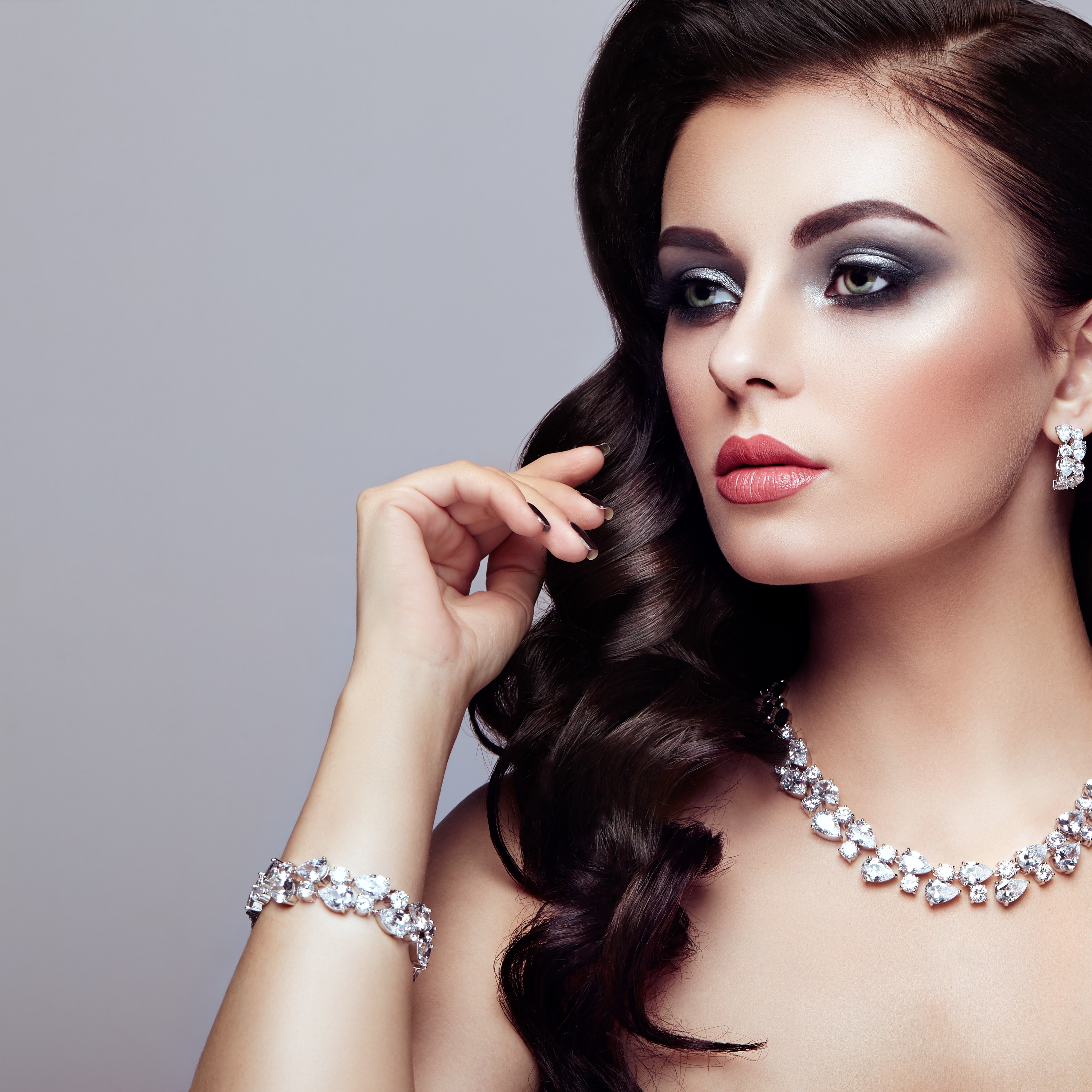 Woman with Jewelry and Makeup by Oleg Gekman HD Wallpaper