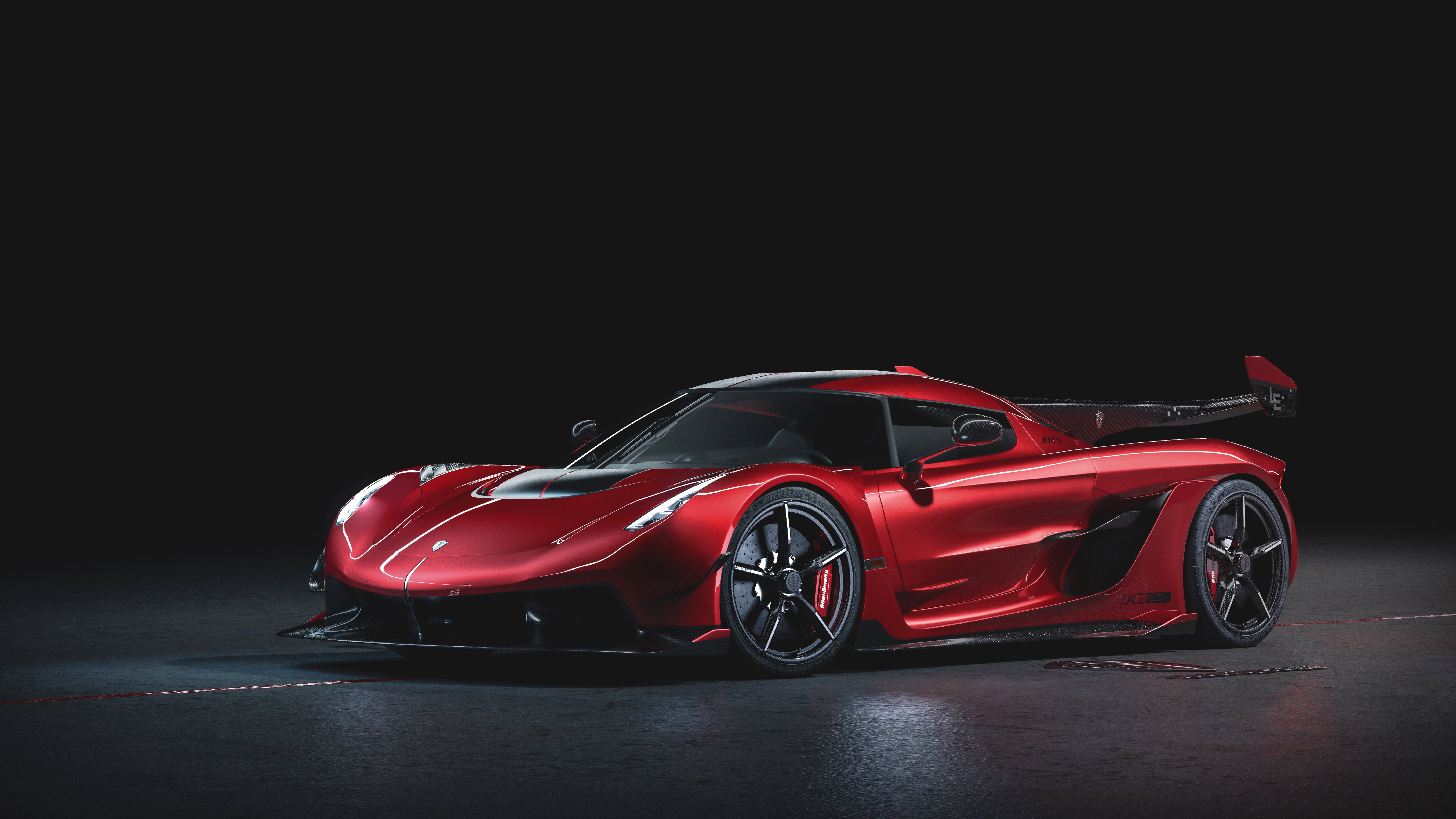 Koenigsegg Jesko 1600 Cherry Red Edition HD Wallpaper