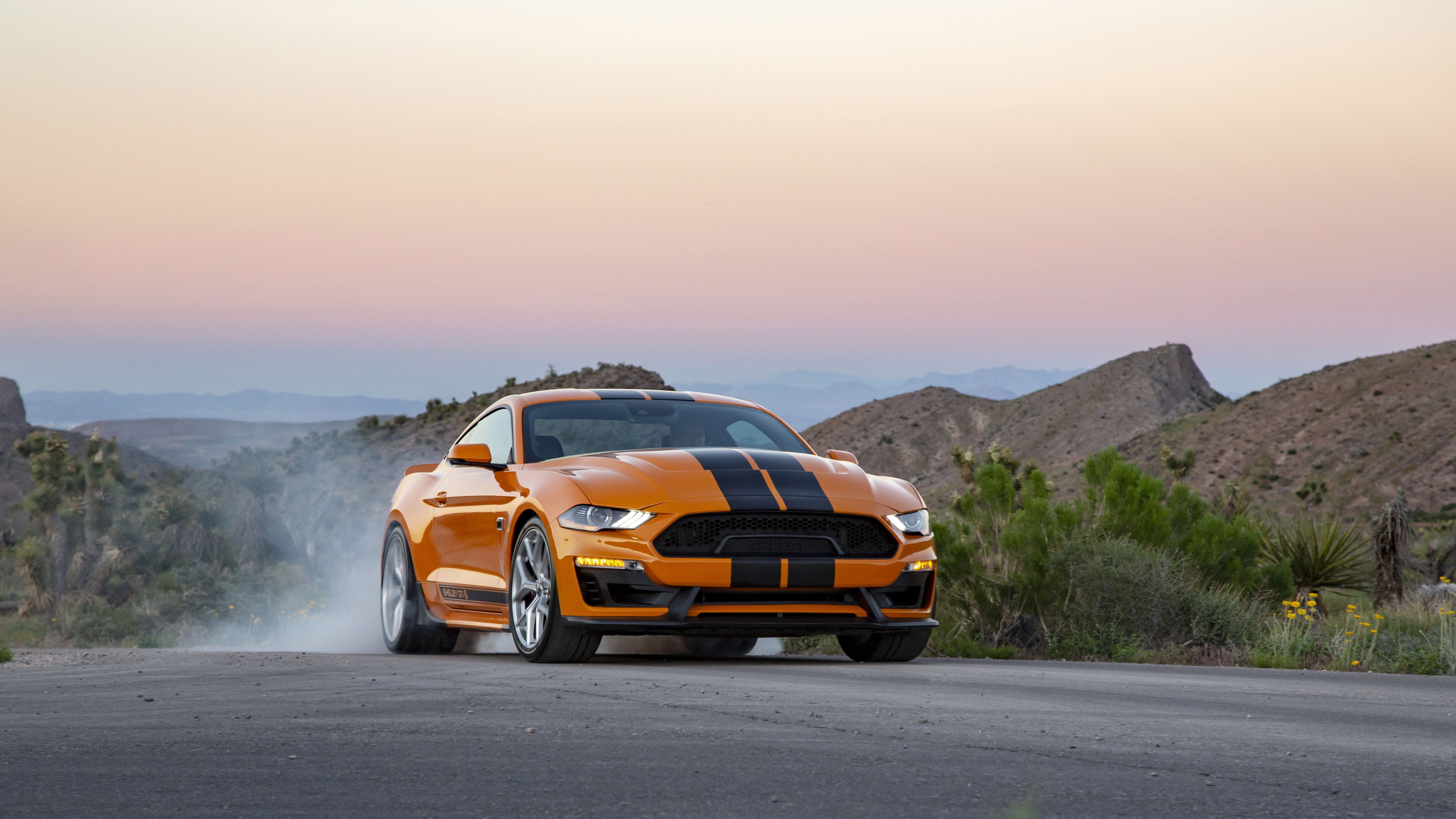 Ford Mustang GT-S 2019 with Stripes in Desert HD Wallpaper