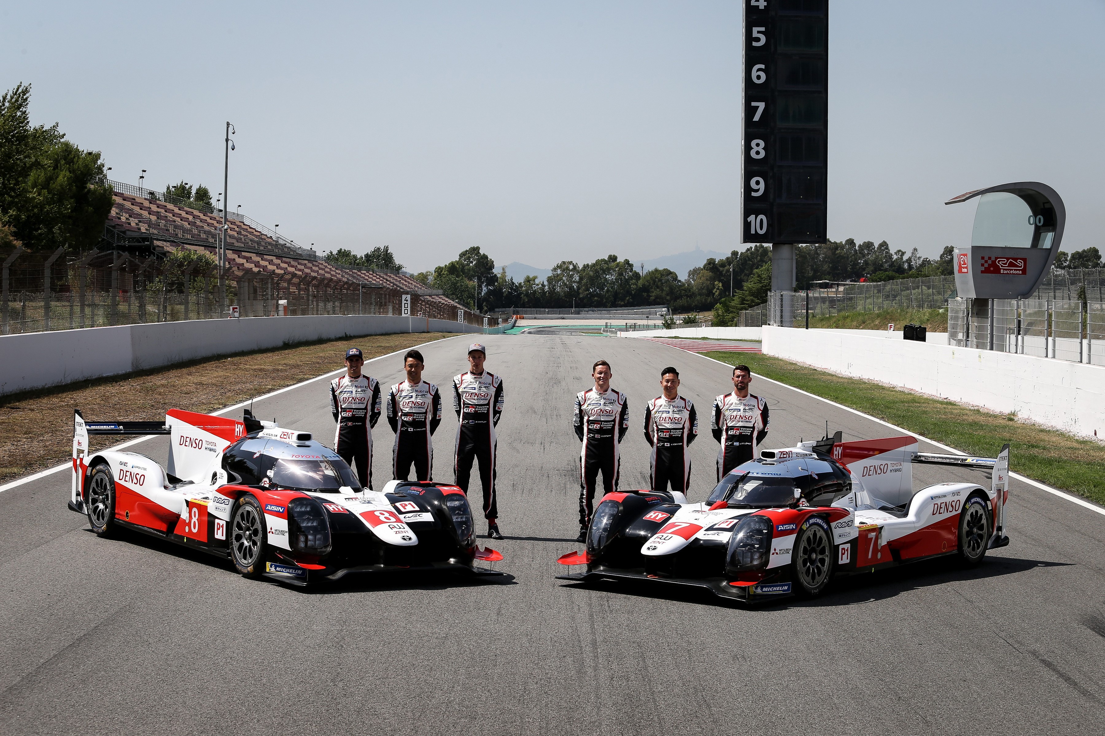 Toyota TS050 Hybrid race cars and drivers HD Wallpaper