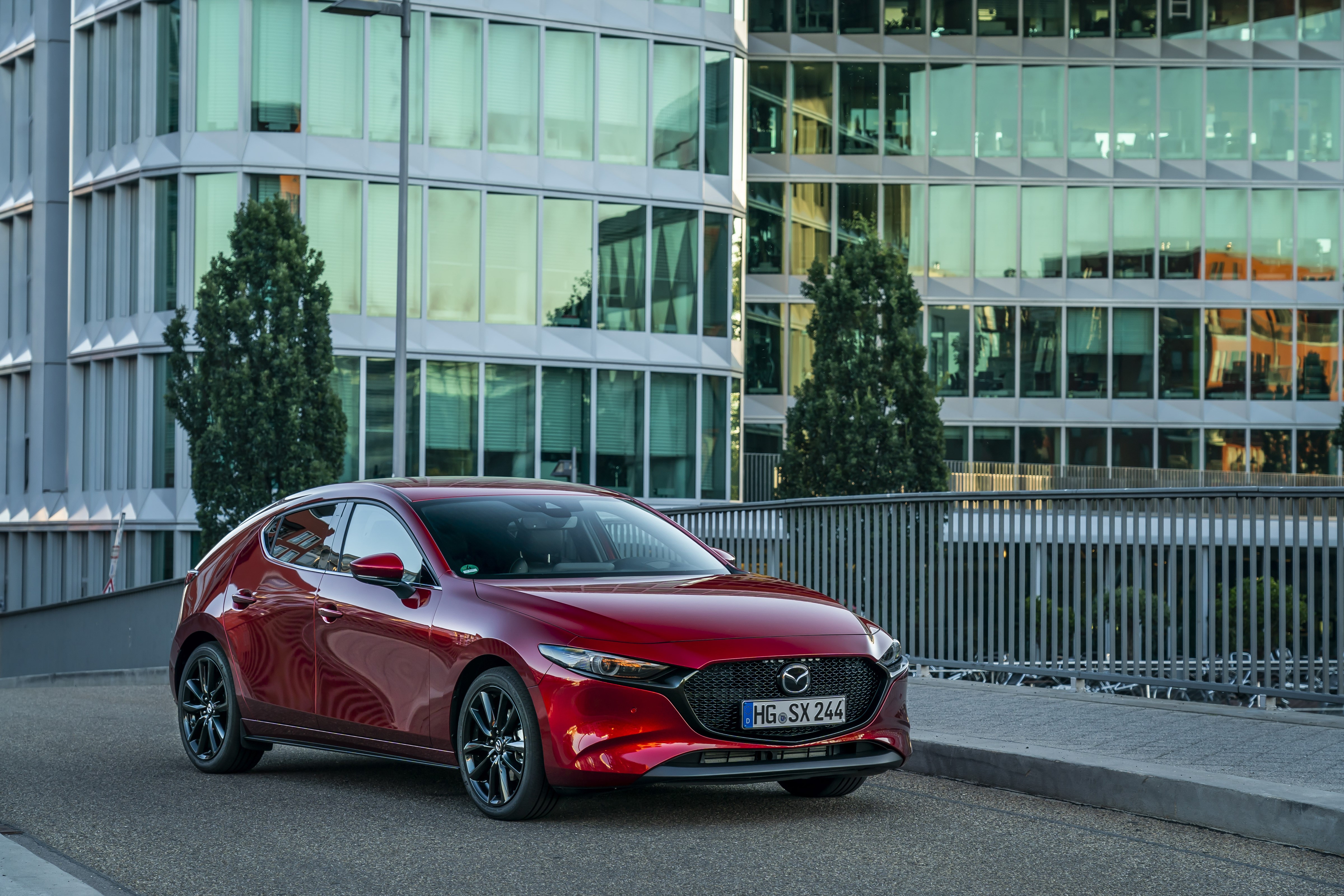 2019 Mazda3 Skyactiv-X Hatchback in Wine Color HD Wallpaper