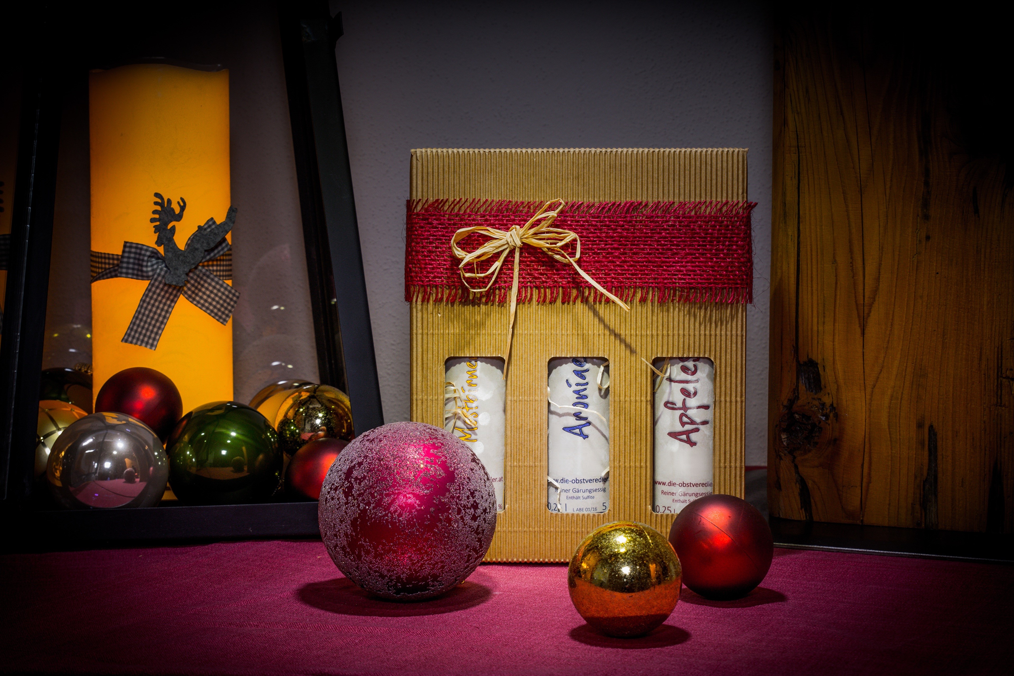 Christmas Gifts with Ornaments HD Wallpaper
