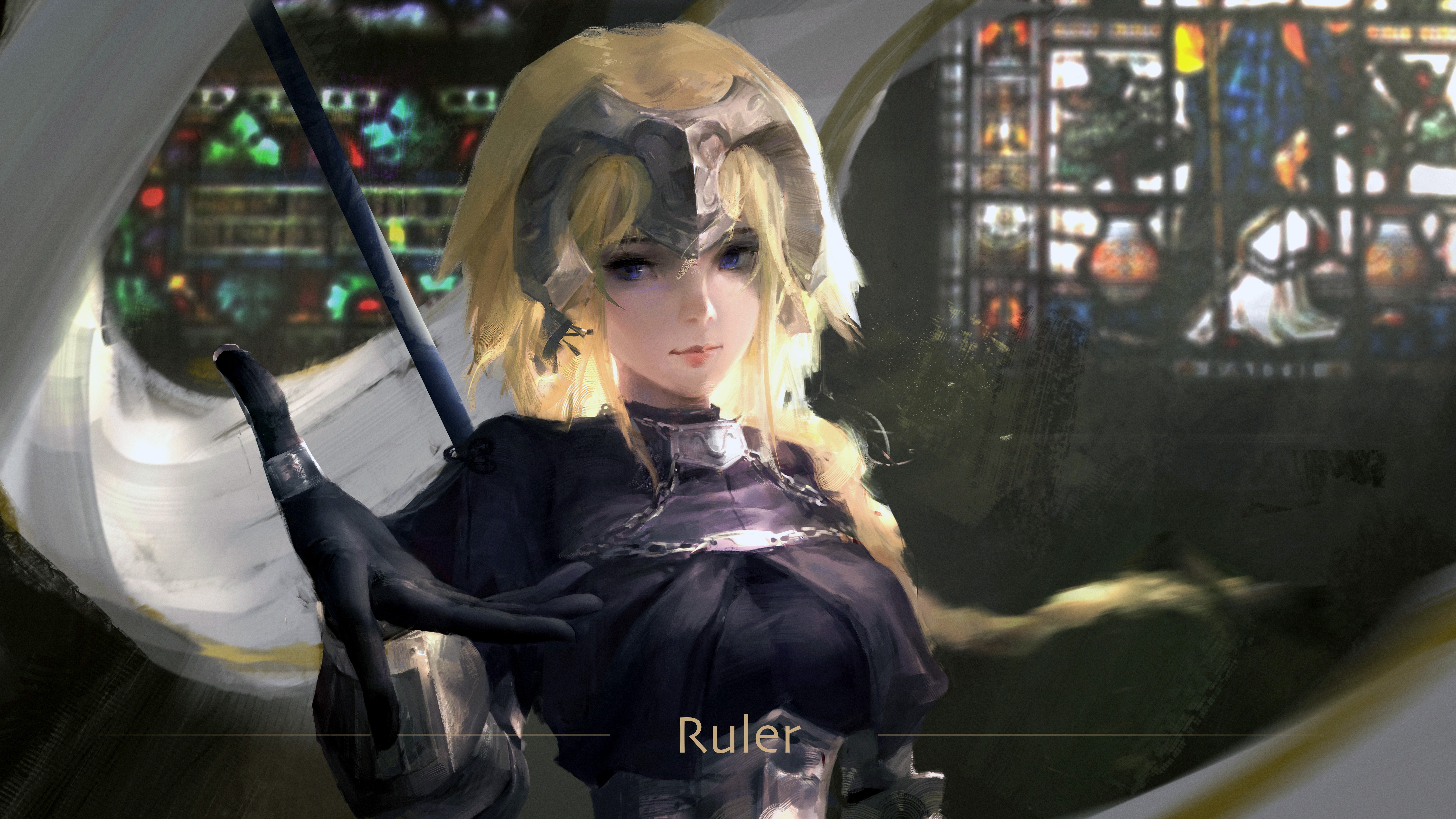 Jeanne d'Arc Ruler from Fate/Grand Order HD Wallpaper