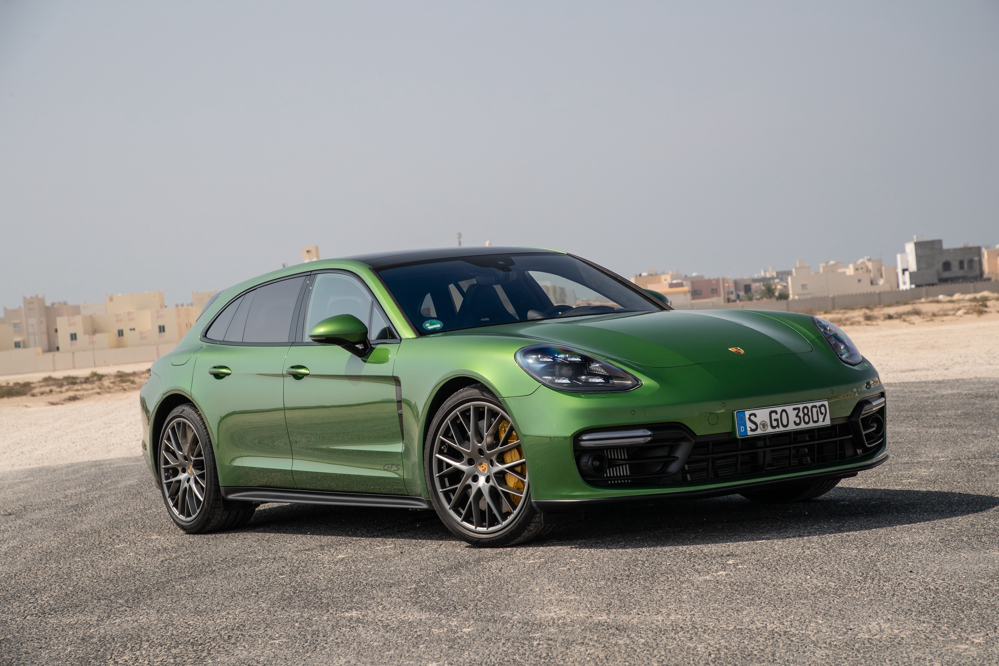 Green Porsche Panamera GTS HD Wallpaper