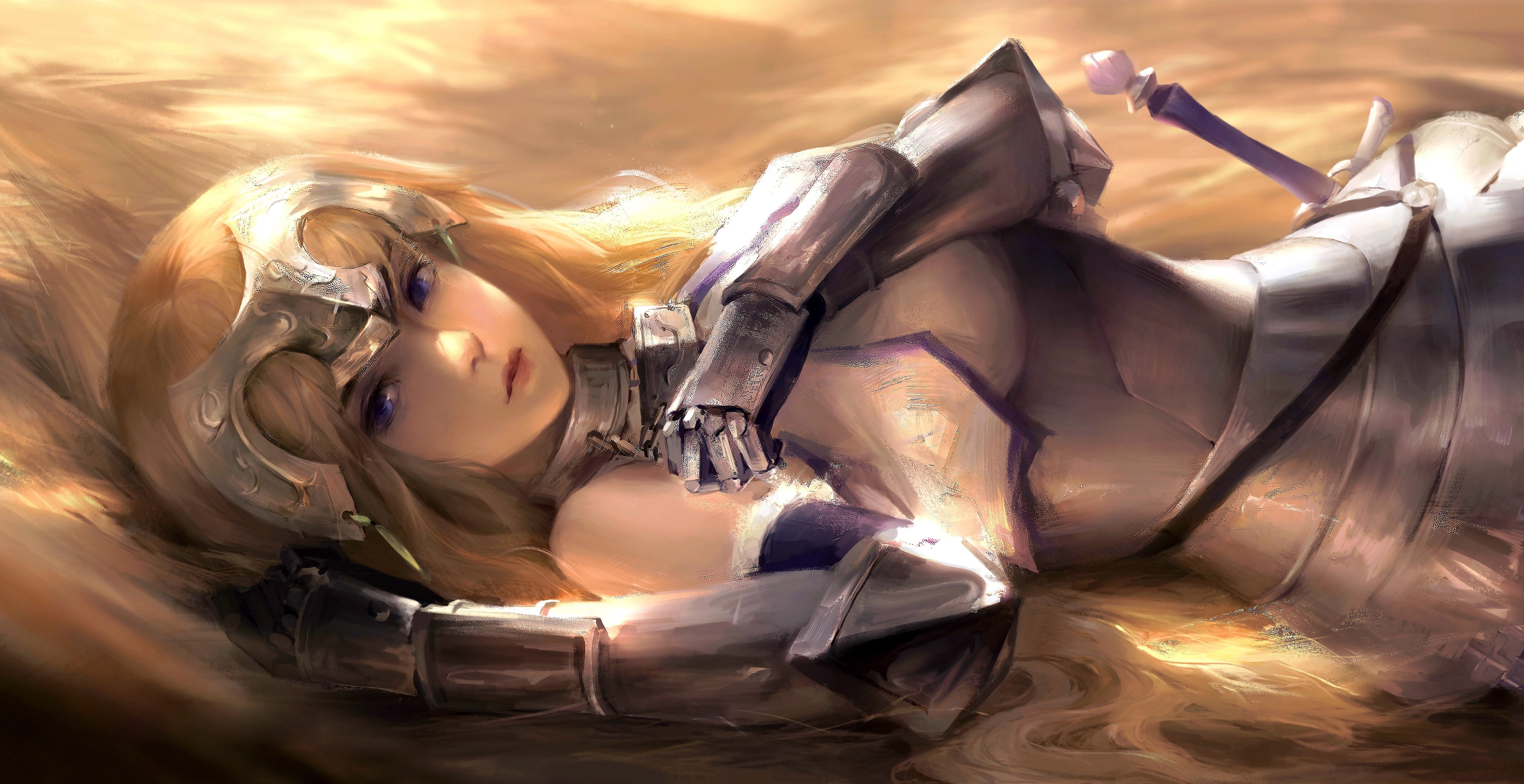 Jeanne d'Arc from Fate/Grand Order in Armor HD Wallpaper