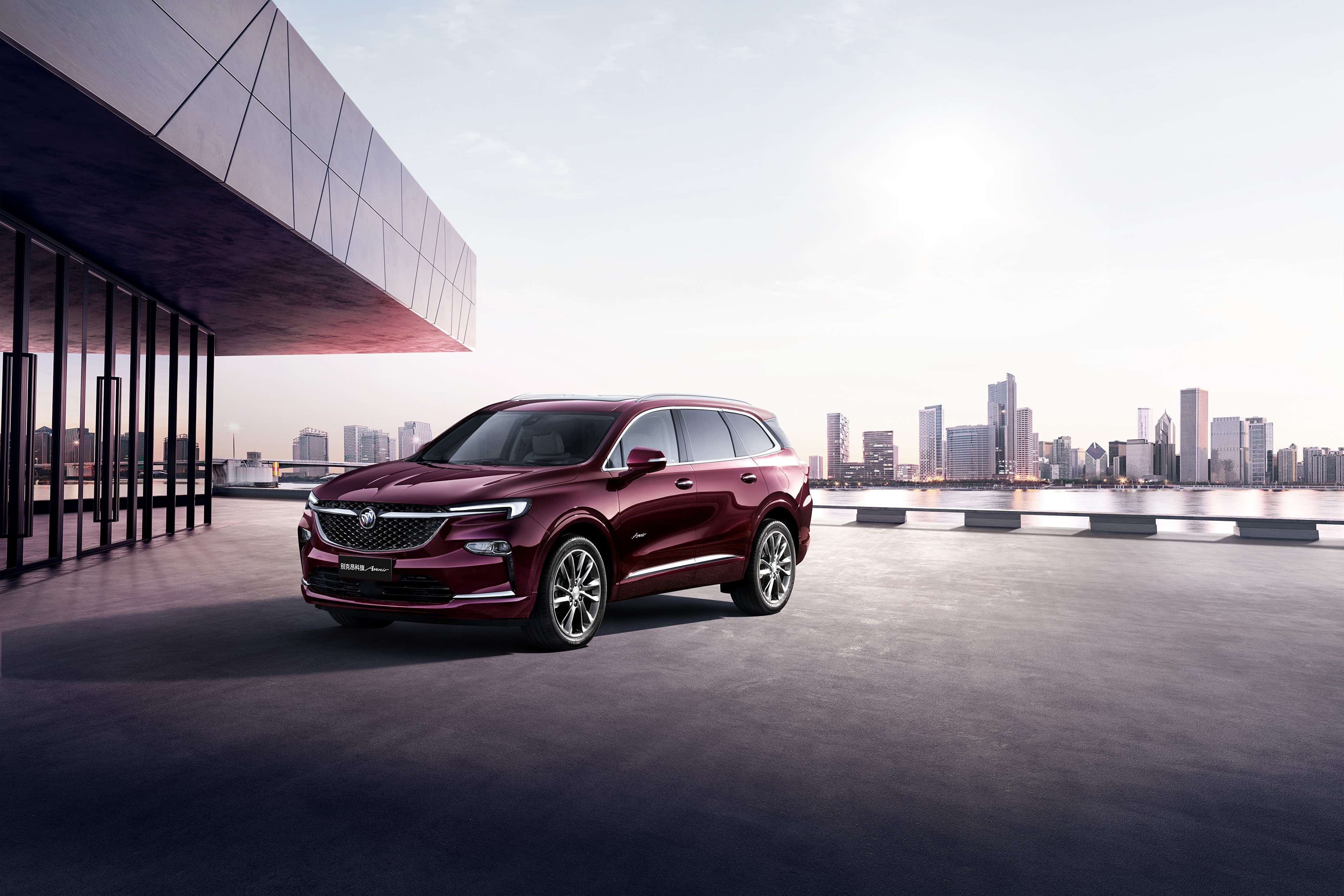 4K 2019 Buick Enclave Avenir Wine Color Crossover HD Wallpaper